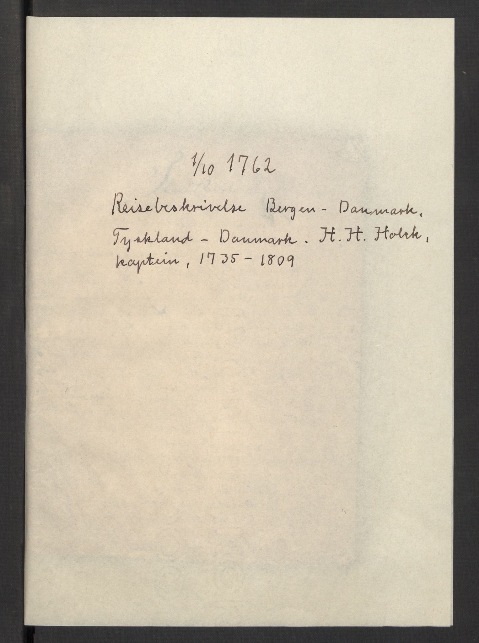 Holck, Meidell, Hartvig, AV/RA-PA-0204/F/L0002: (Pakke 1), 1762-1864, s. 2
