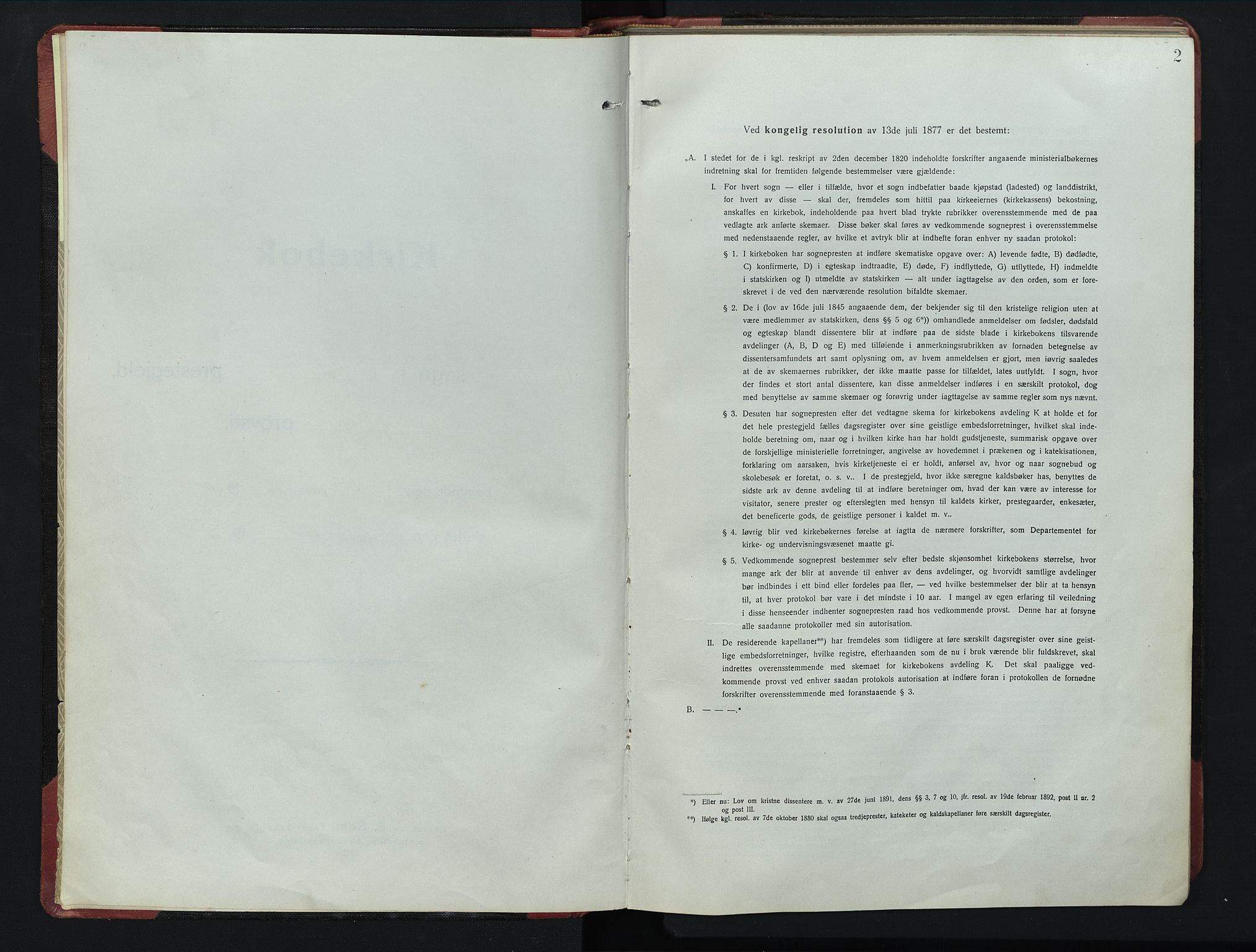 Sør-Odal prestekontor, SAH/PREST-030/H/Ha/Hab/L0010: Klokkerbok nr. 10, 1920-1953, s. 2