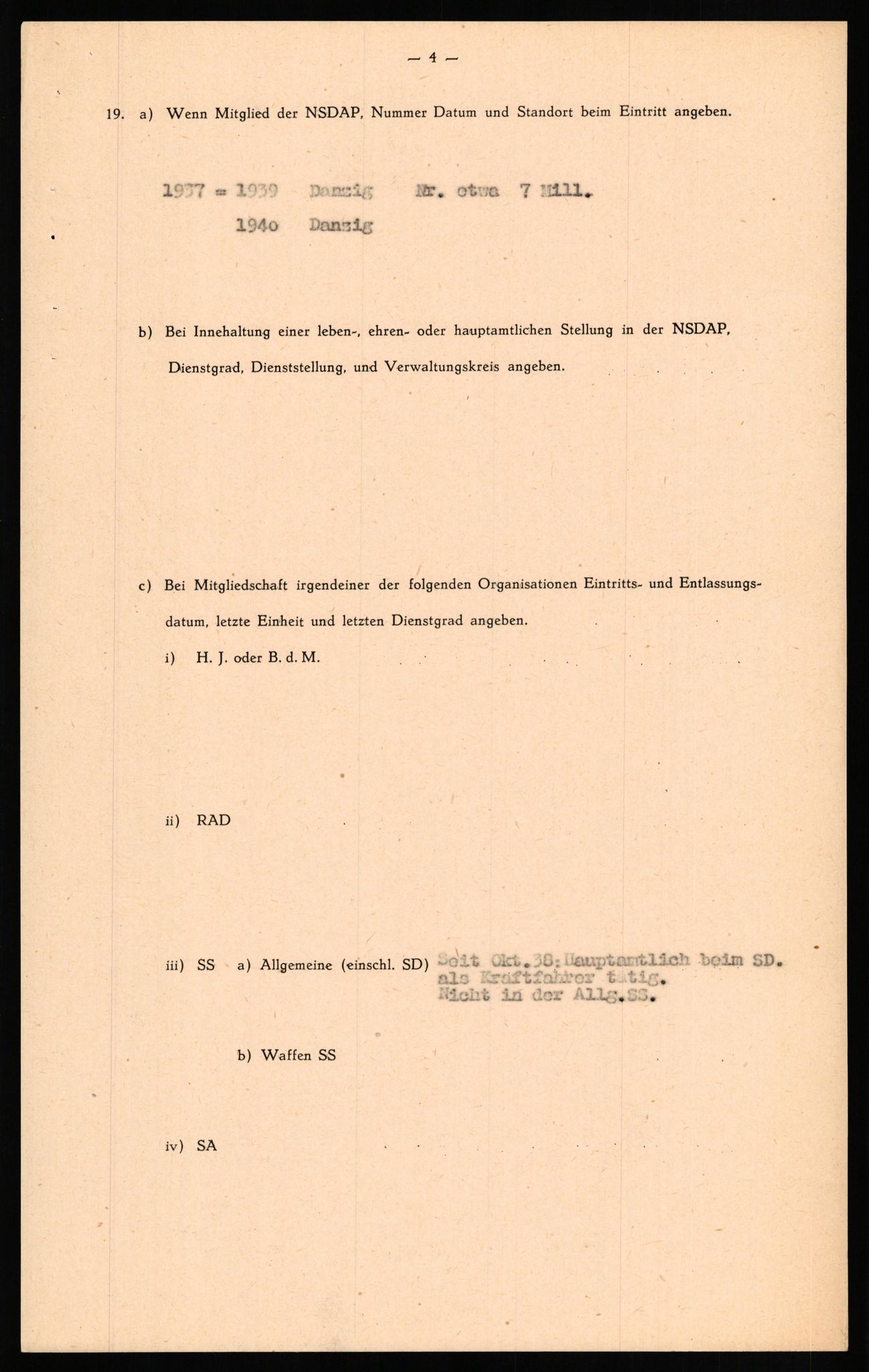 Forsvaret, Forsvarets overkommando II, AV/RA-RAFA-3915/D/Db/L0018: CI Questionaires. Tyske okkupasjonsstyrker i Norge. Tyskere., 1945-1946, s. 316