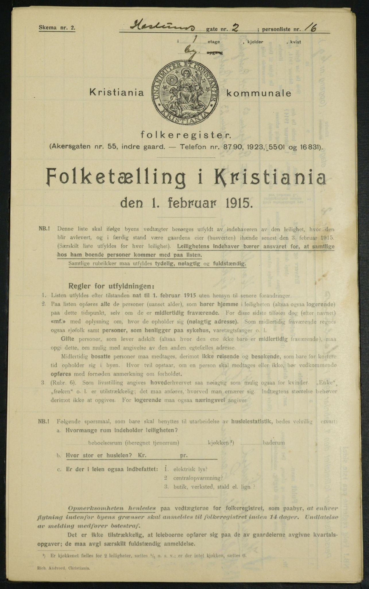 OBA, Kommunal folketelling 1.2.1915 for Kristiania, 1915, s. 26271