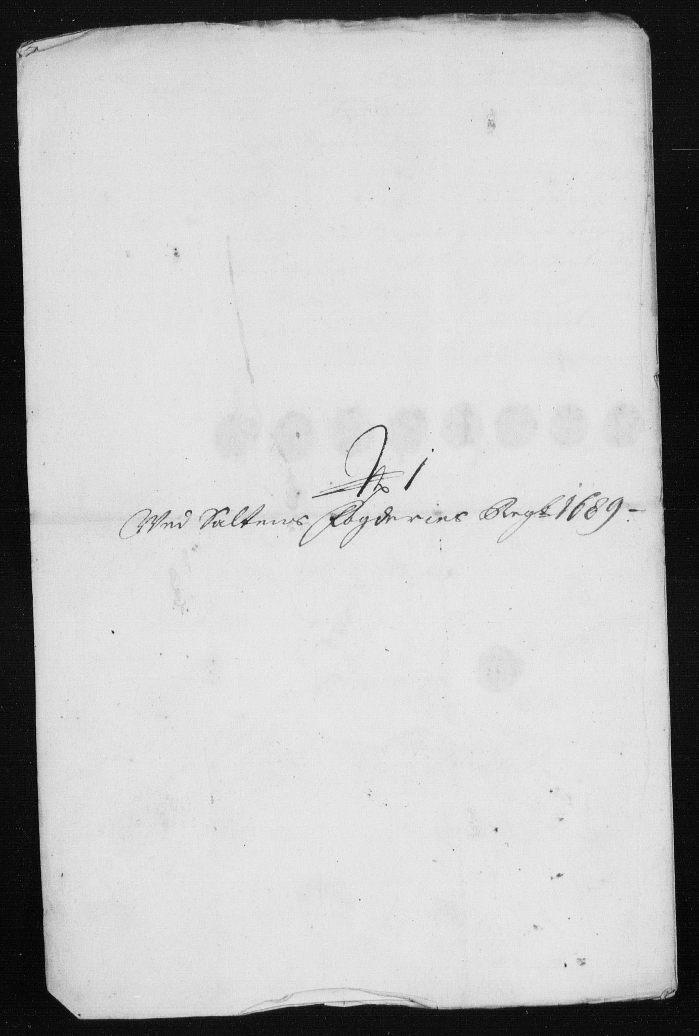 Rentekammeret inntil 1814, Reviderte regnskaper, Stiftamtstueregnskaper, Trondheim stiftamt og Nordland amt, AV/RA-EA-6044/R/Rh/L0013: Nordland amt, 1689