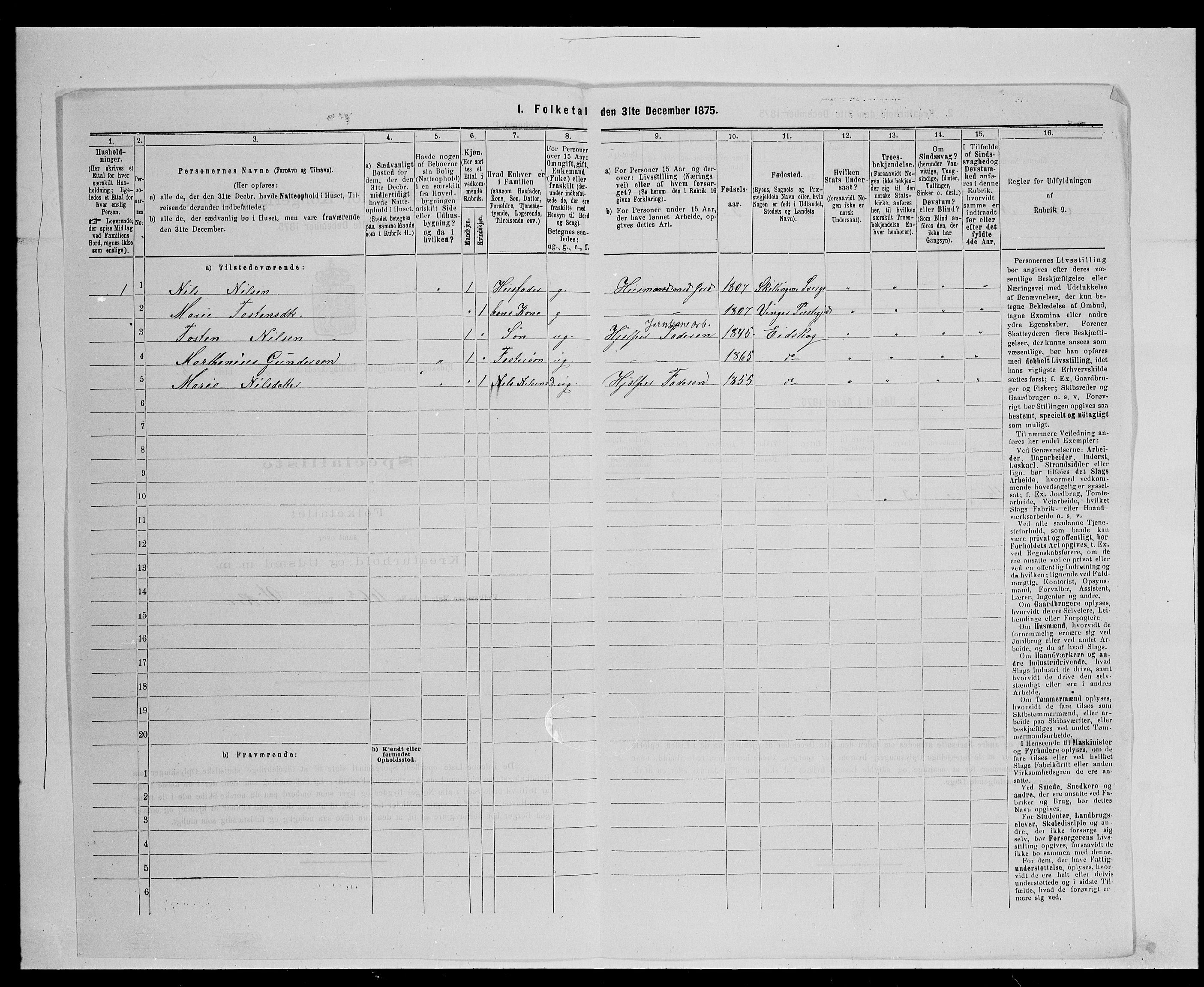 SAH, Folketelling 1875 for 0420P Eidskog prestegjeld, 1875, s. 1527