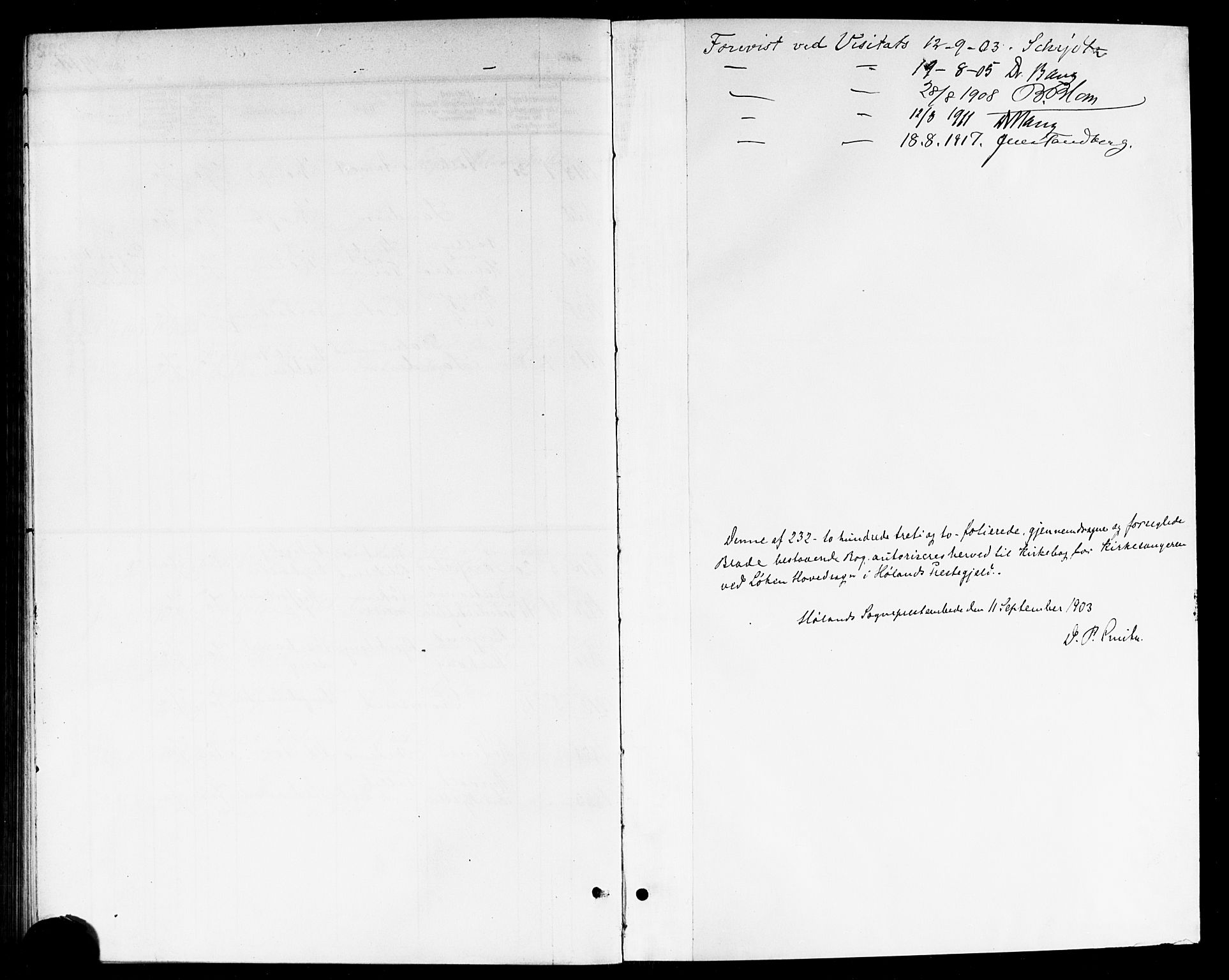 Høland prestekontor Kirkebøker, AV/SAO-A-10346a/G/Ga/L0007: Klokkerbok nr. I 7, 1902-1914
