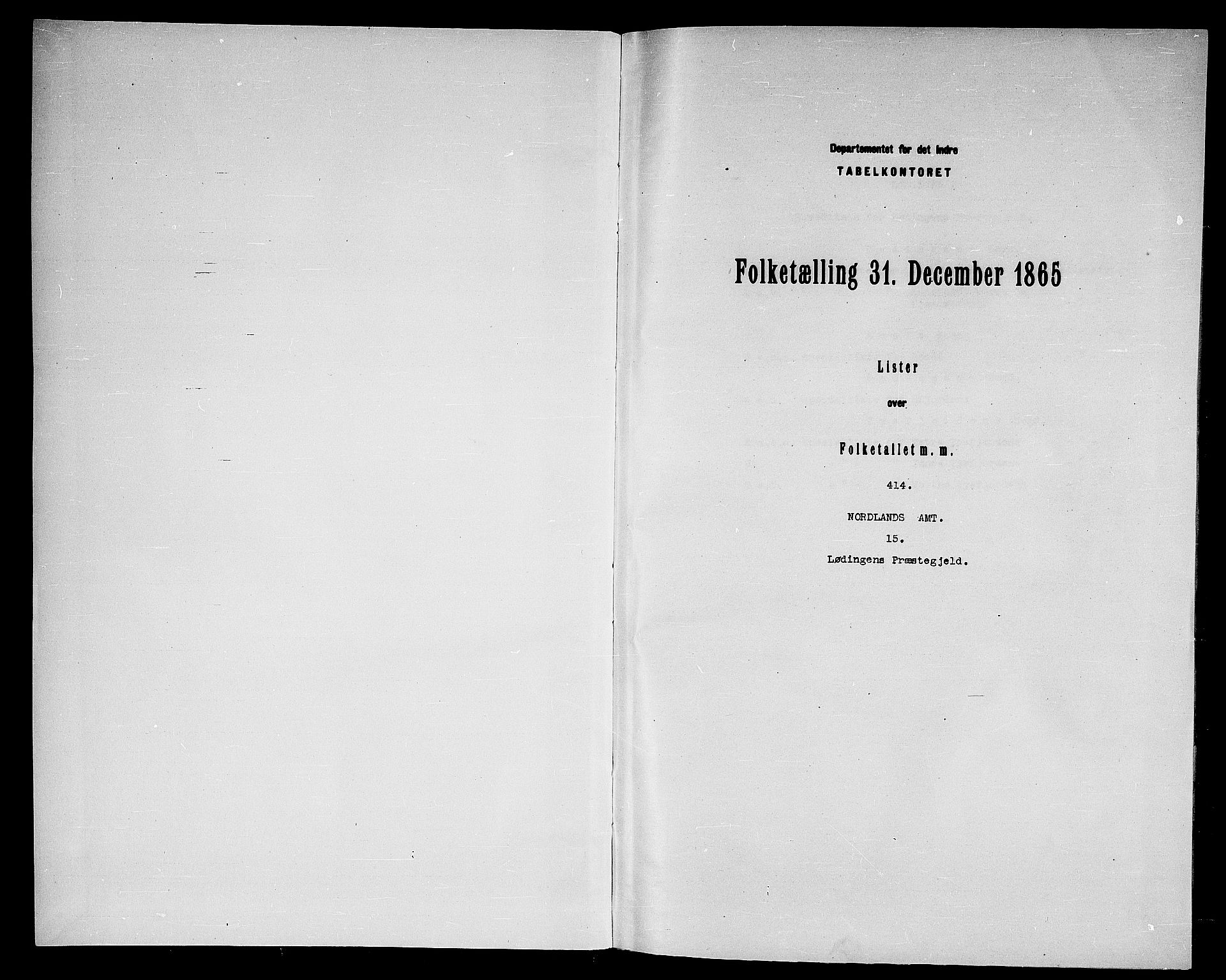 RA, Folketelling 1865 for 1851P Lødingen prestegjeld, 1865, s. 3