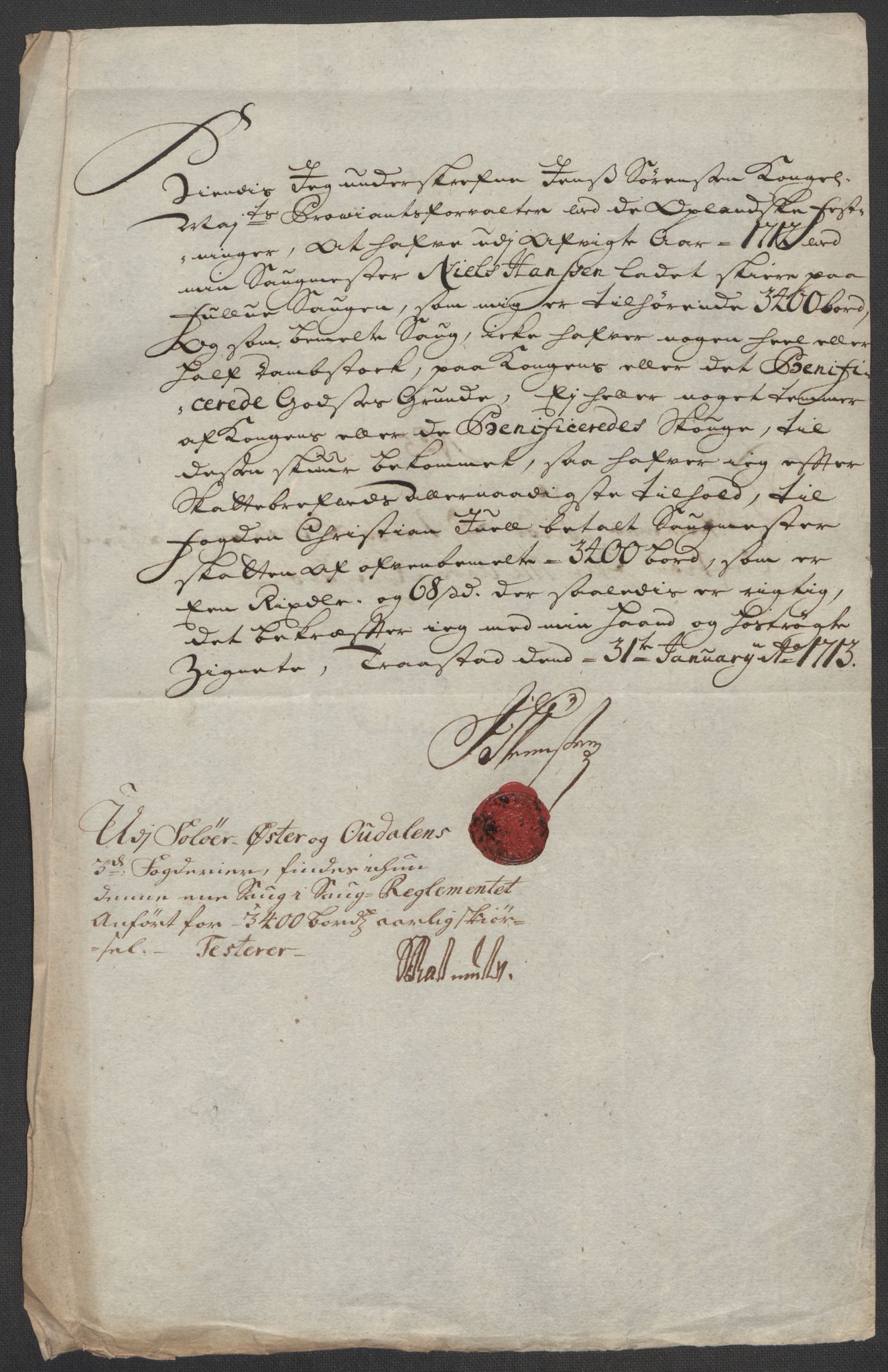 Rentekammeret inntil 1814, Reviderte regnskaper, Fogderegnskap, RA/EA-4092/R13/L0849: Fogderegnskap Solør, Odal og Østerdal, 1712, s. 153
