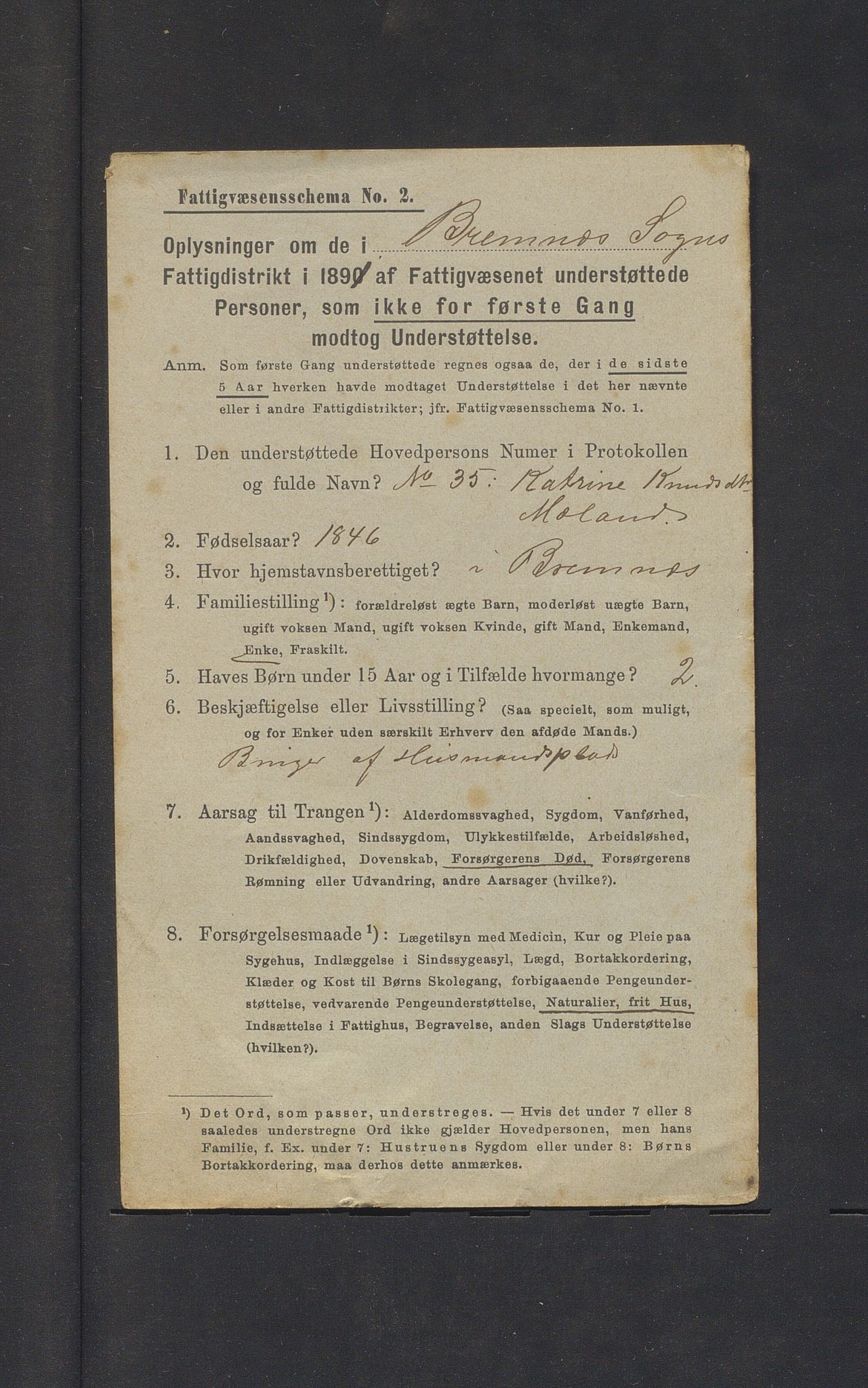 Bremnes kommune. Fattigstyret, IKAH/1220-311/D/Da/L0001/0001: Kronologisk ordna korrespondanse / Kronologisk ordna korrespondanse, 1890-1894