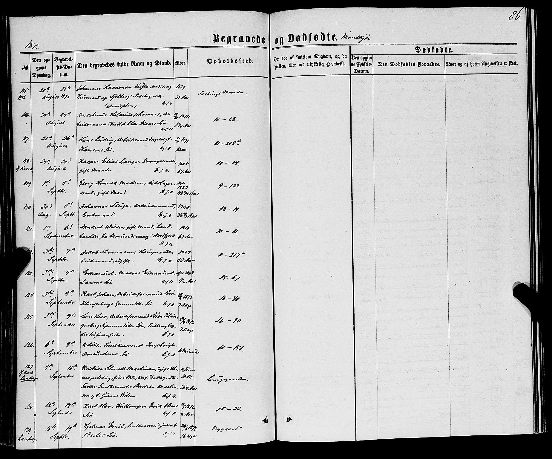 Domkirken sokneprestembete, AV/SAB-A-74801/H/Haa/L0042: Ministerialbok nr. E 3, 1863-1876, s. 86