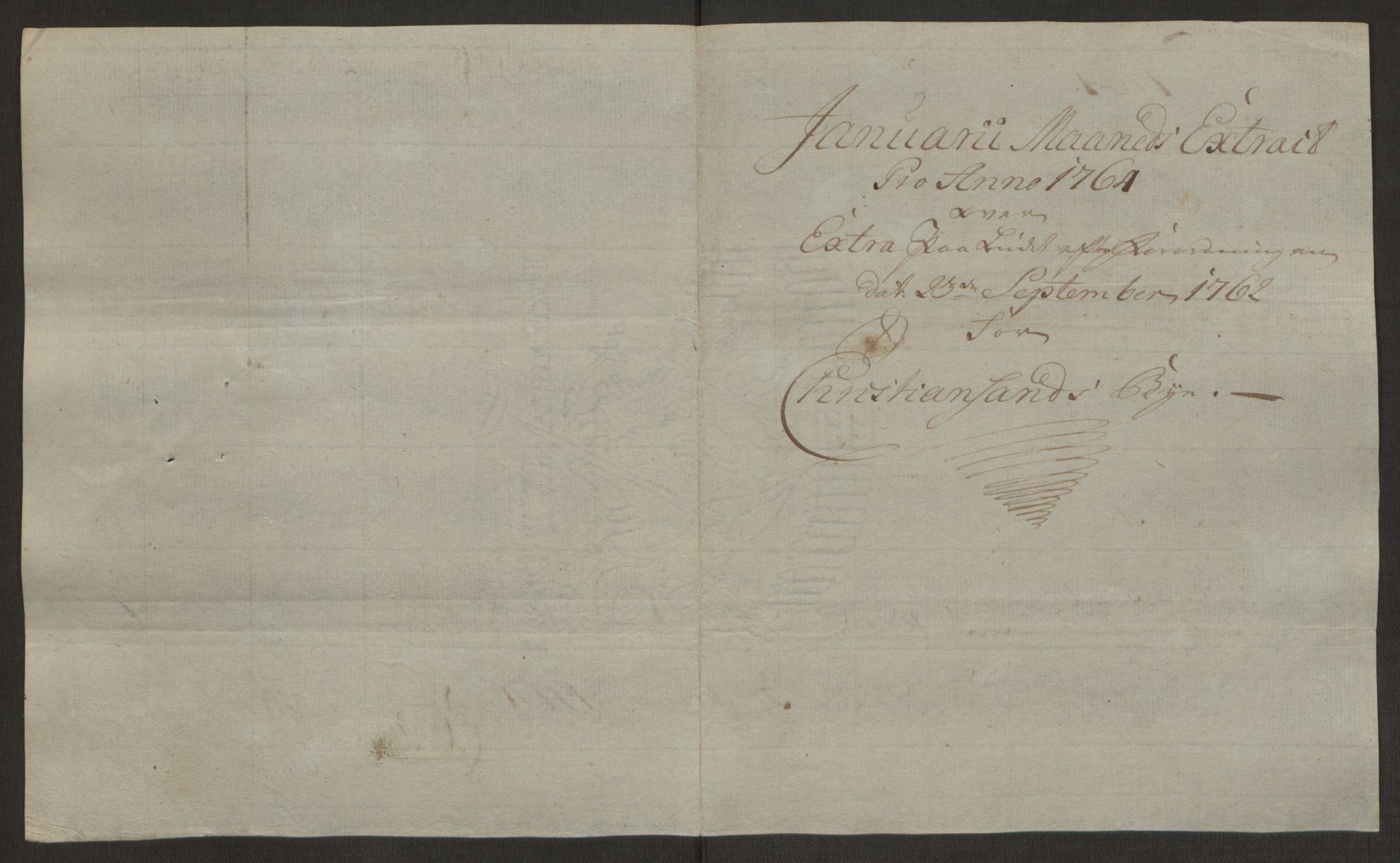 Rentekammeret inntil 1814, Reviderte regnskaper, Byregnskaper, RA/EA-4066/R/Rm/L0265/0001: [M6] Kontribusjonsregnskap / Ekstraskatt, 1762-1764, s. 314