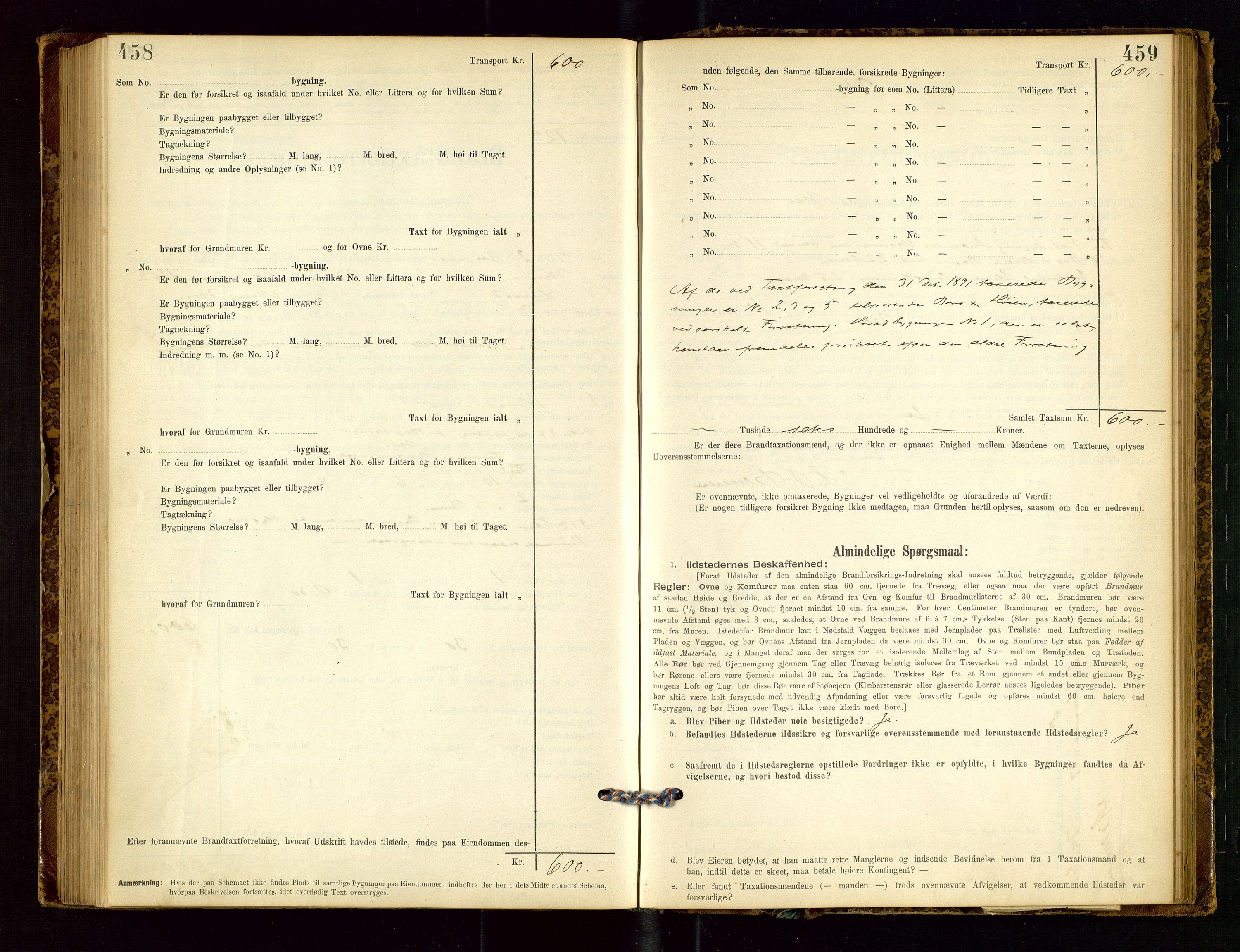 Lund lensmannskontor, AV/SAST-A-100303/Gob/L0001: "Brandtakstprotokol", 1894-1907, s. 458-459