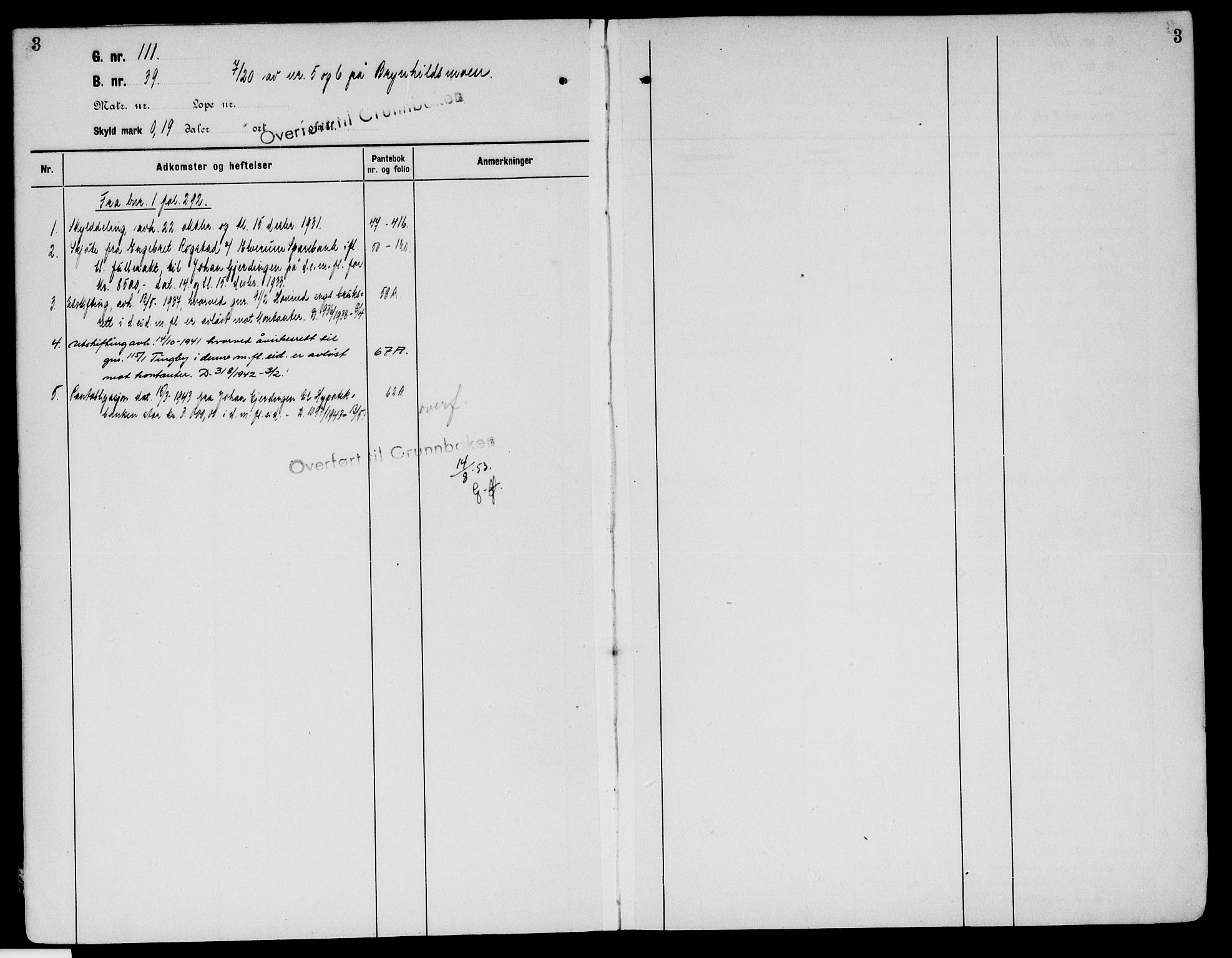 Sør-Østerdal sorenskriveri, SAH/TING-018/H/Ha/Haa/L0030: Panteregister nr. 12, 1922-1954, s. 3