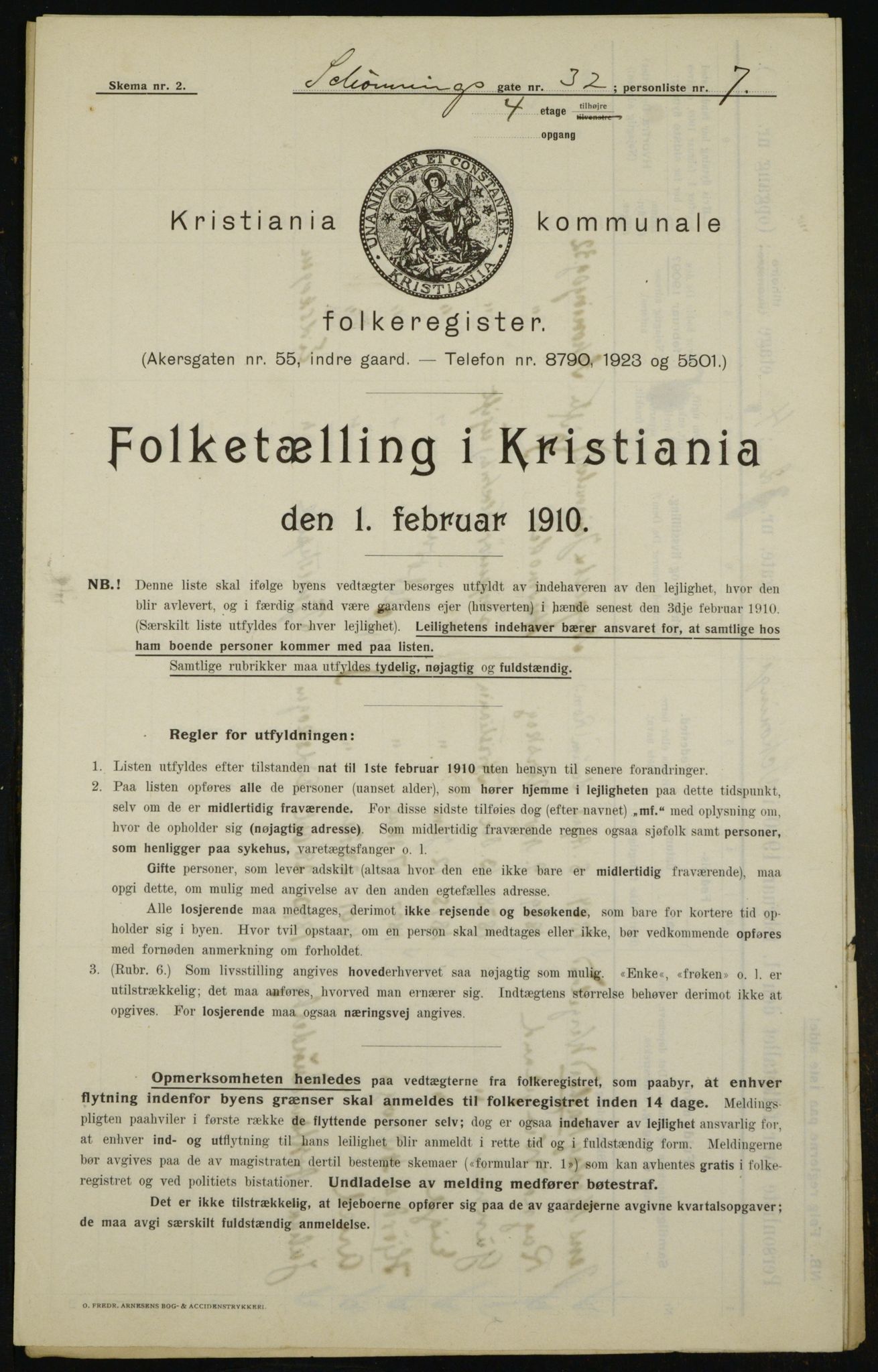 OBA, Kommunal folketelling 1.2.1910 for Kristiania, 1910, s. 89526