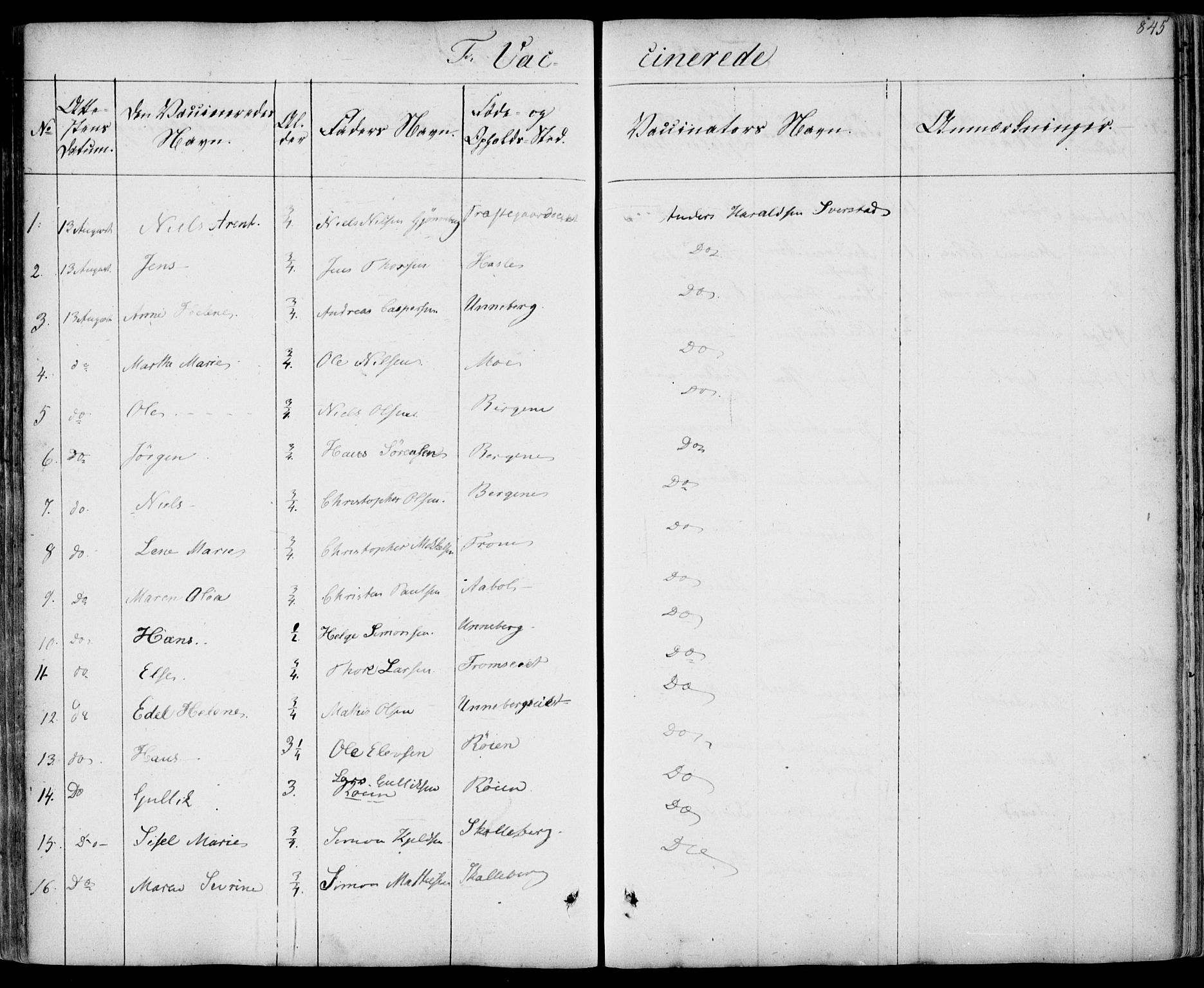 Sandar kirkebøker, AV/SAKO-A-243/F/Fa/L0005: Ministerialbok nr. 5, 1832-1847, s. 844-845
