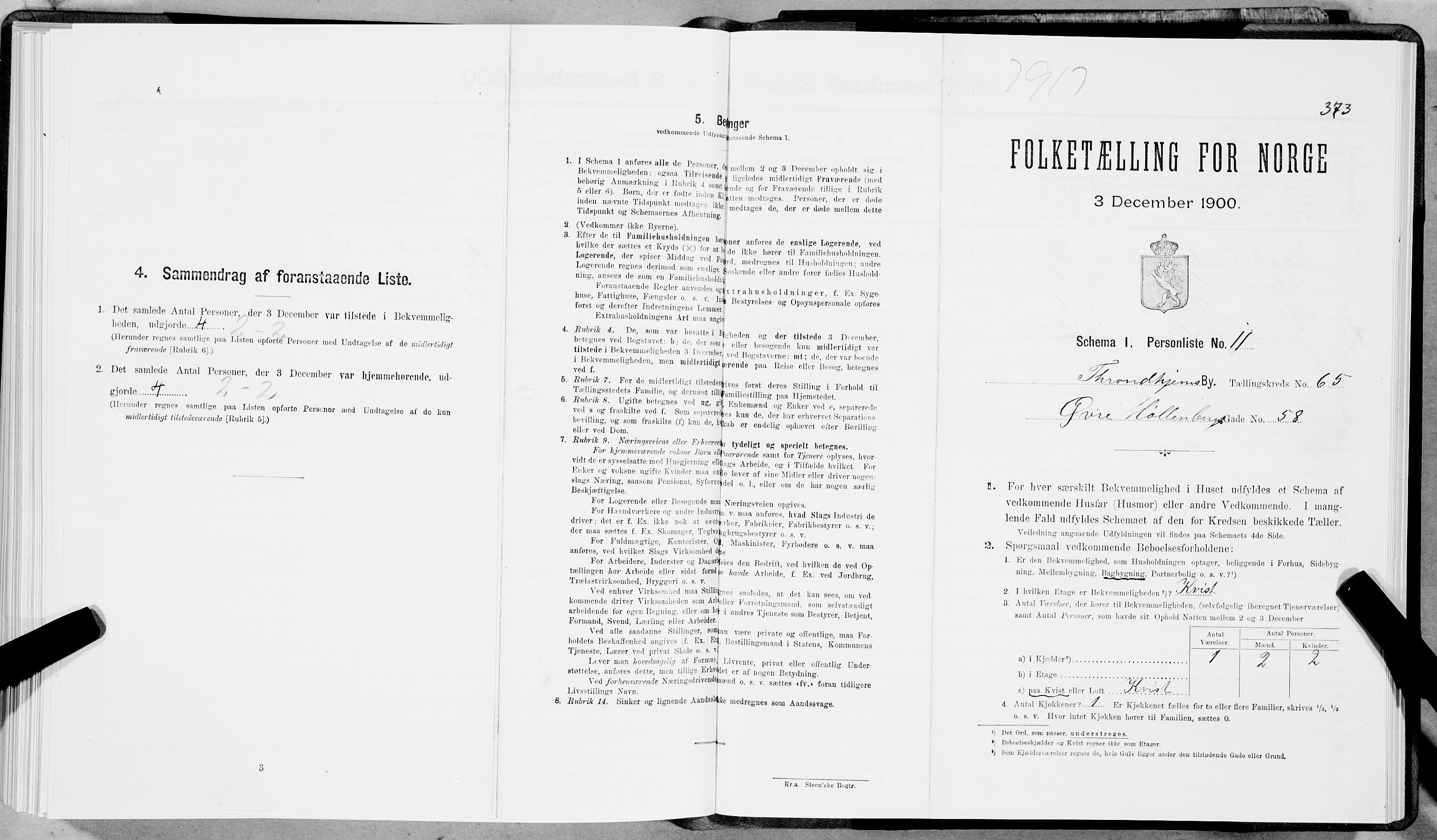 SAT, Folketelling 1900 for 1601 Trondheim kjøpstad, 1900, s. 11679