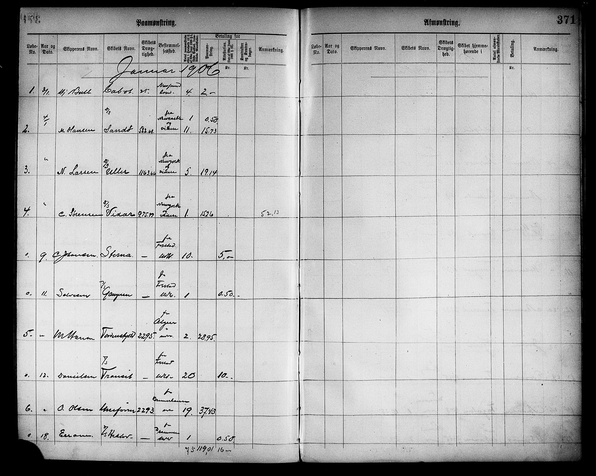 Tønsberg innrulleringskontor, AV/SAKO-A-786/H/Ha/L0005: Mønstringsjournal, 1896-1906, s. 375