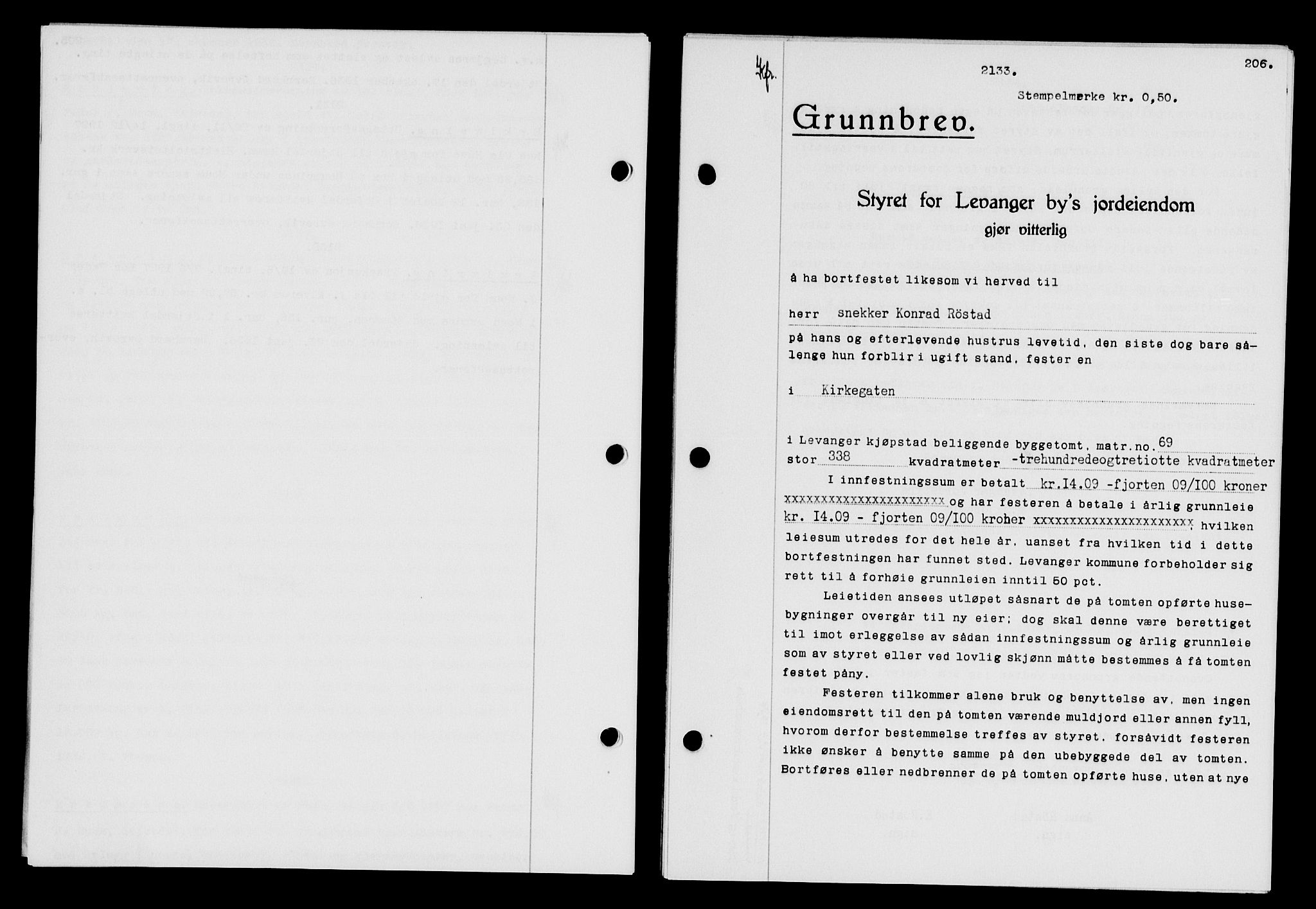 Stjør- og Verdal sorenskriveri, SAT/A-4167/1/2/2C/L0078: Pantebok nr. 46, 1936-1937, Dagboknr: 2133/1936