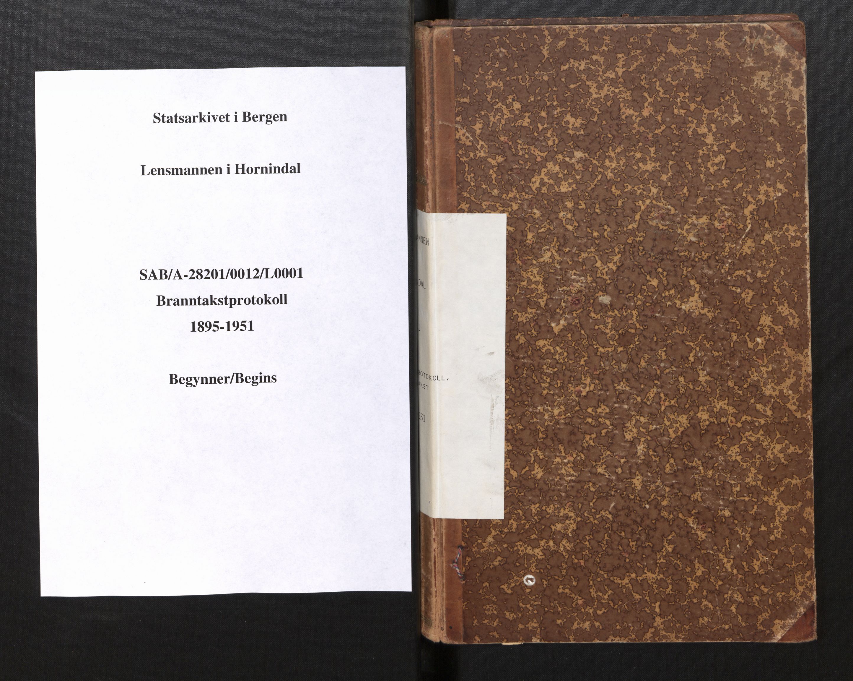 Lensmannen i Hornindal, SAB/A-28201/0012/L0001: Branntakstprotokoll, skjematakst, 1895-1951