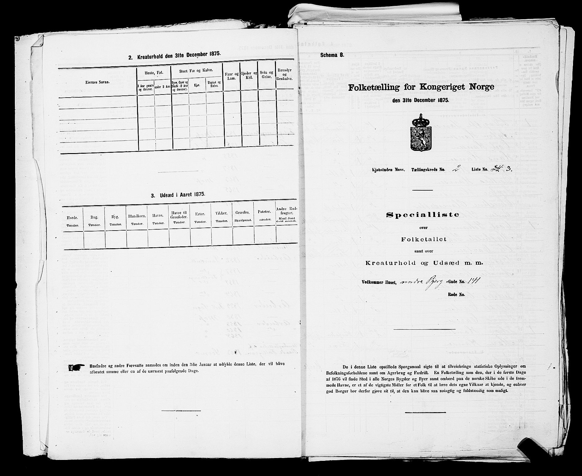 RA, Folketelling 1875 for 0104B Moss prestegjeld, Moss kjøpstad, 1875, s. 229