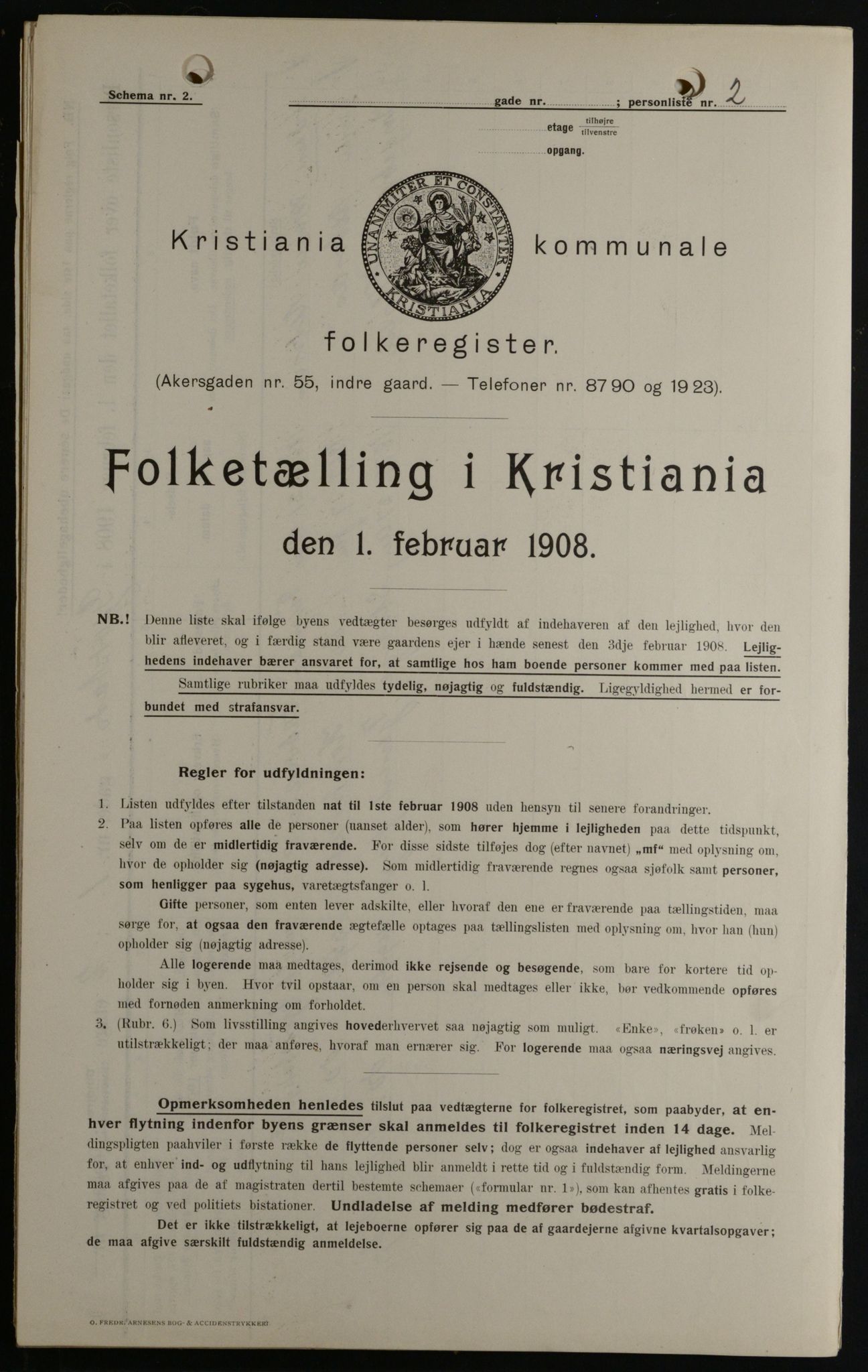 OBA, Kommunal folketelling 1.2.1908 for Kristiania kjøpstad, 1908, s. 26359