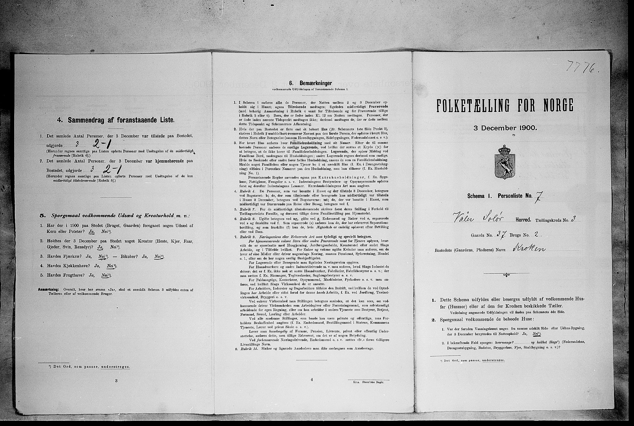 SAH, Folketelling 1900 for 0426 Våler herred, 1900, s. 370