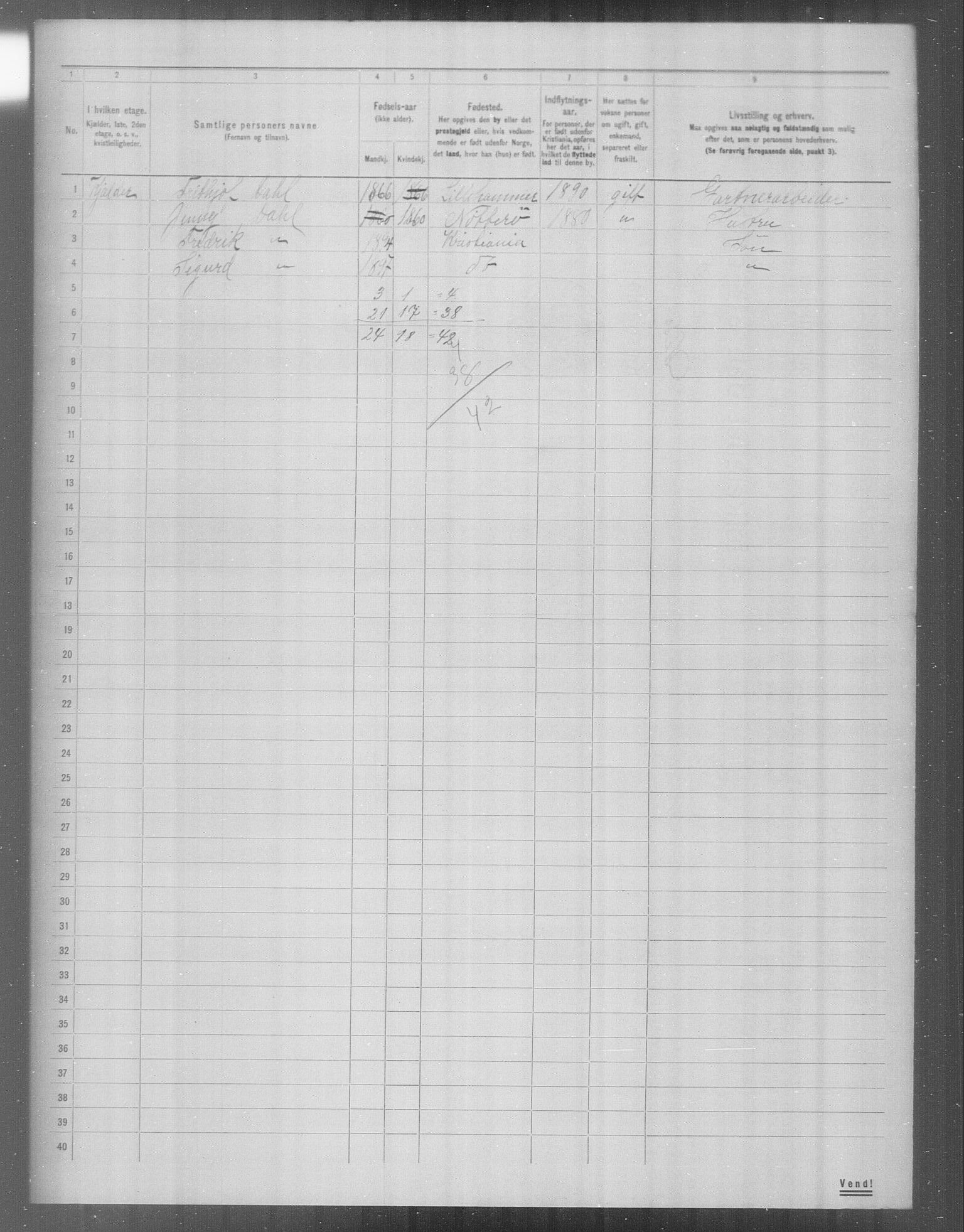 OBA, Kommunal folketelling 31.12.1904 for Kristiania kjøpstad, 1904, s. 23243