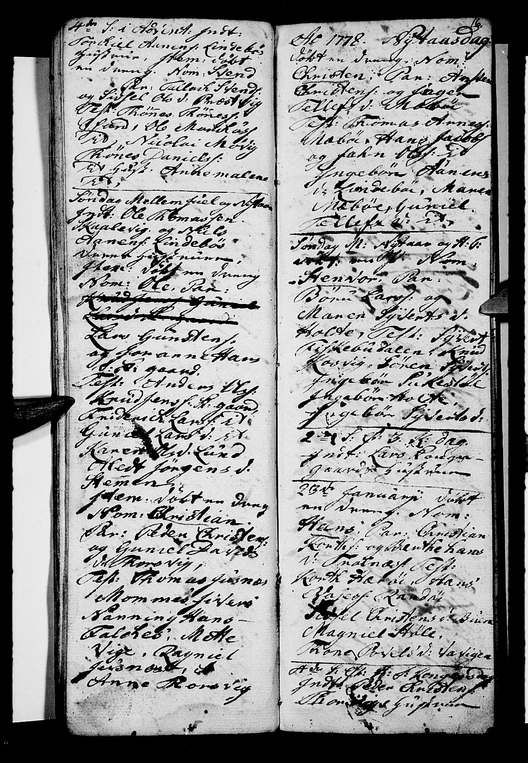 Oddernes sokneprestkontor, SAK/1111-0033/F/Fb/Fba/L0001: Klokkerbok nr. B 1, 1775-1786, s. 16