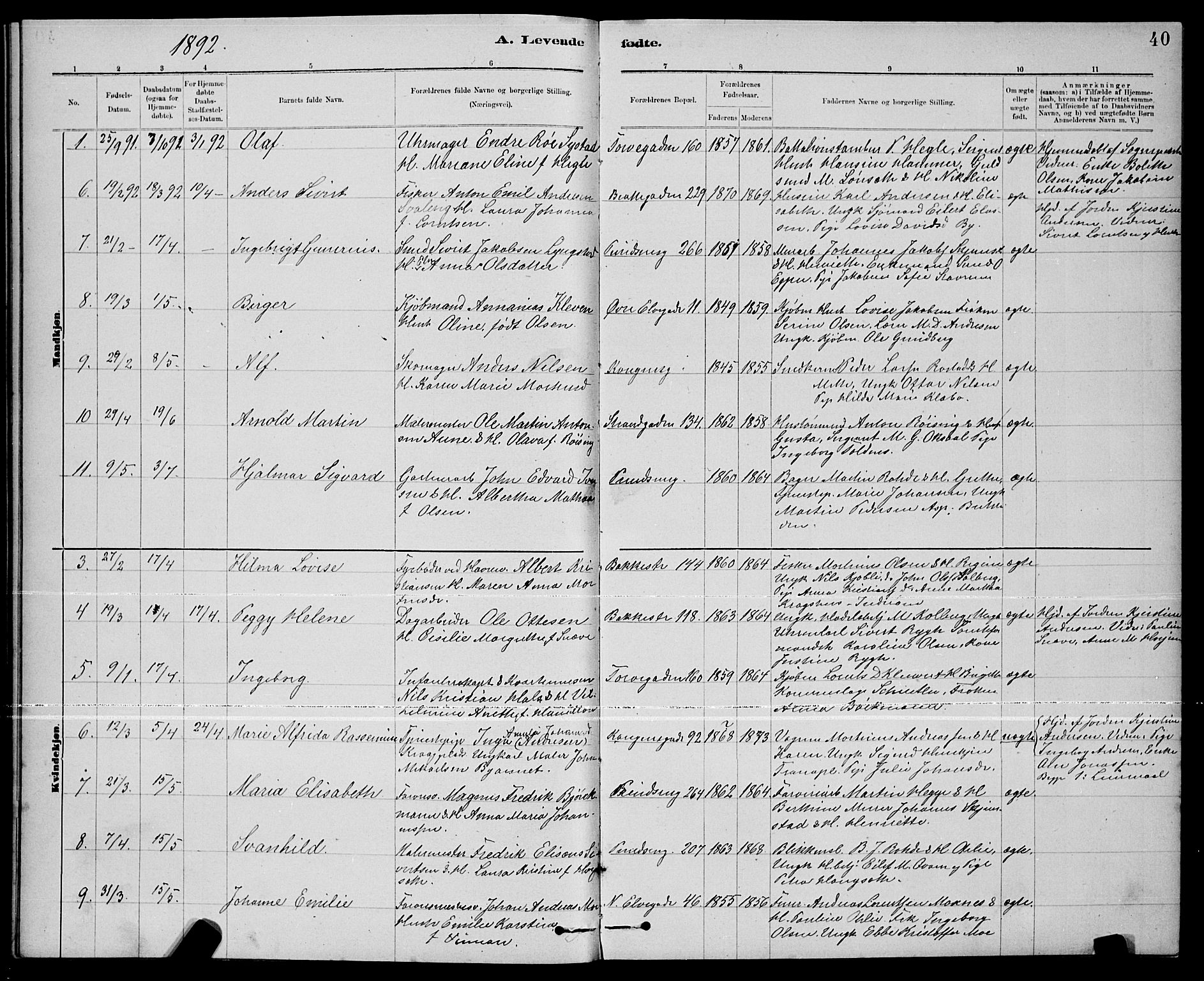Ministerialprotokoller, klokkerbøker og fødselsregistre - Nord-Trøndelag, SAT/A-1458/739/L0374: Klokkerbok nr. 739C02, 1883-1898, s. 40