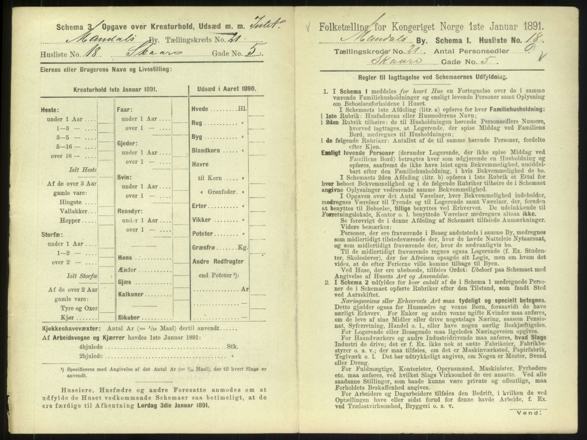 RA, Folketelling 1891 for 1002 Mandal ladested, 1891, s. 965