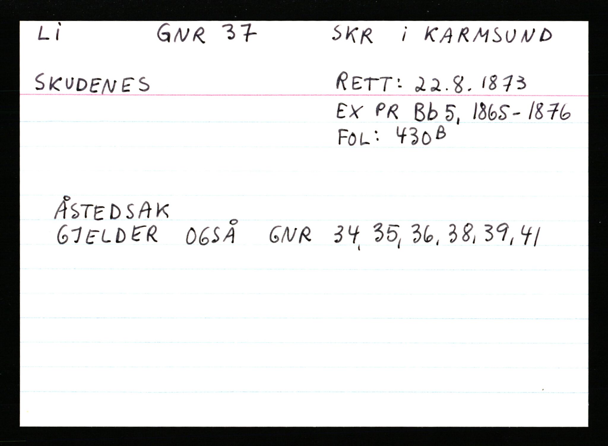 Statsarkivet i Stavanger, AV/SAST-A-101971/03/Y/Ym/L0035: Åstedskort sortert etter gårdsnavn: Leiranger - Lindanger, 1600-1950, s. 342