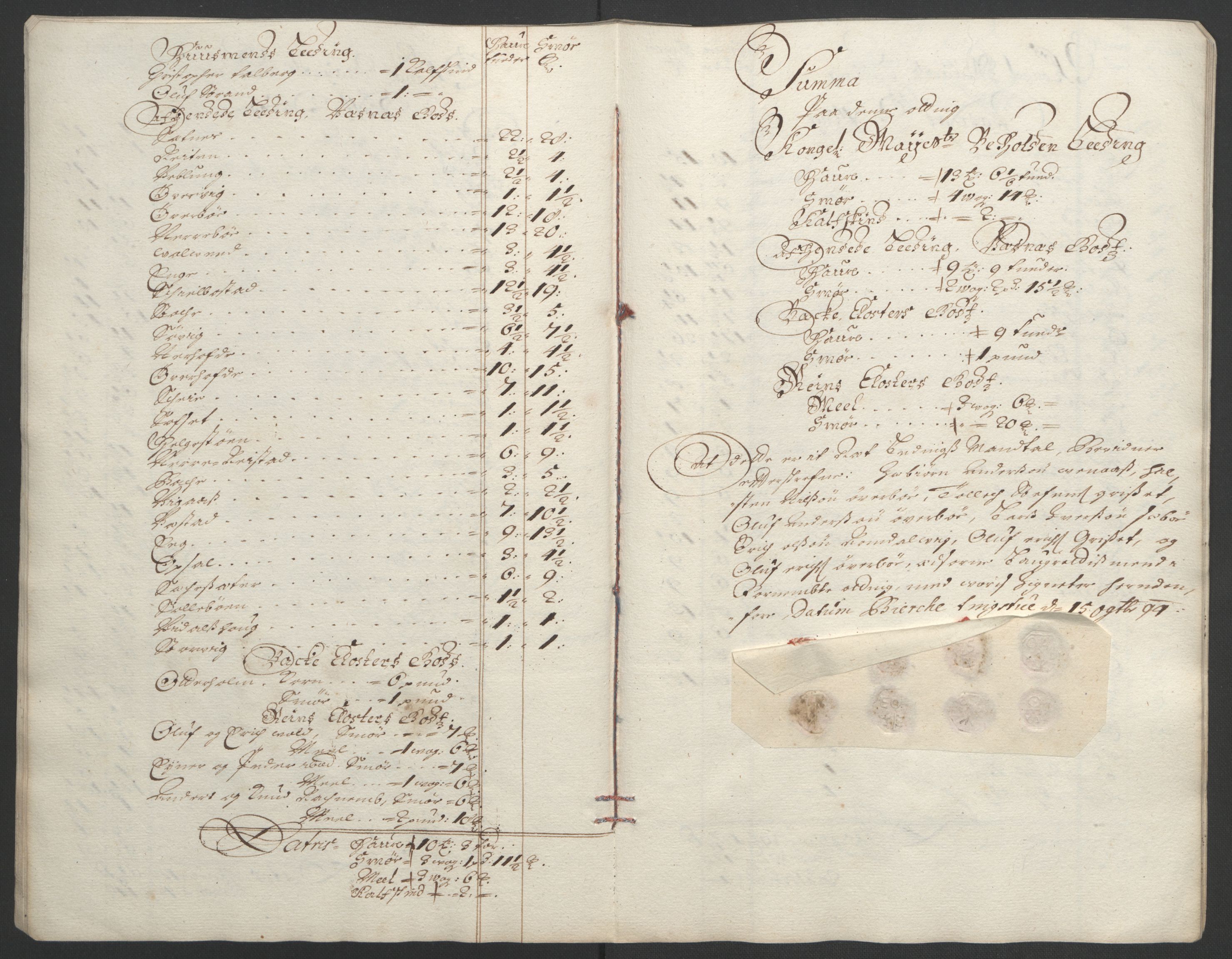 Rentekammeret inntil 1814, Reviderte regnskaper, Fogderegnskap, AV/RA-EA-4092/R55/L3651: Fogderegnskap Romsdal, 1693-1694, s. 273
