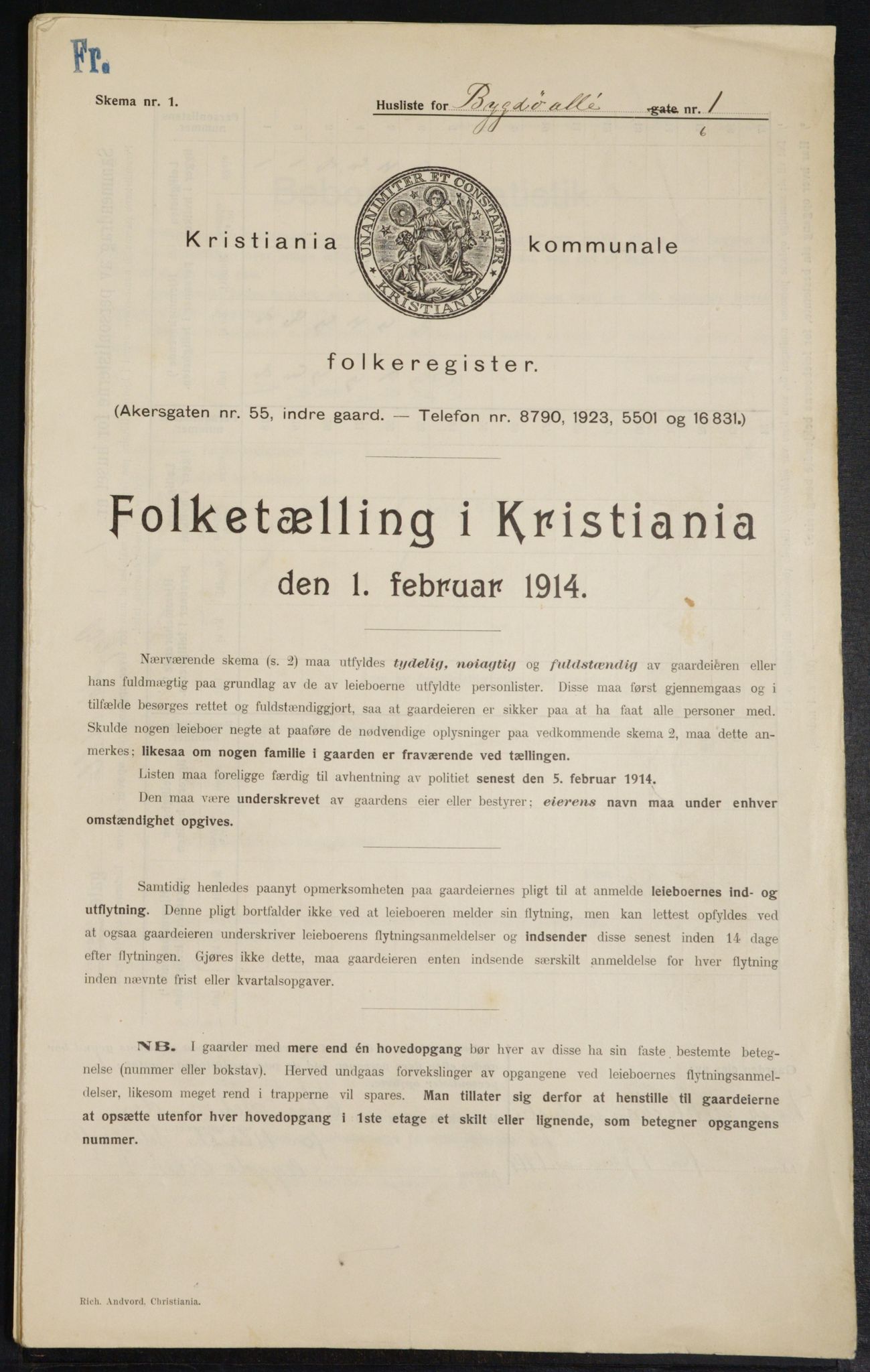 OBA, Kommunal folketelling 1.2.1914 for Kristiania, 1914, s. 10293