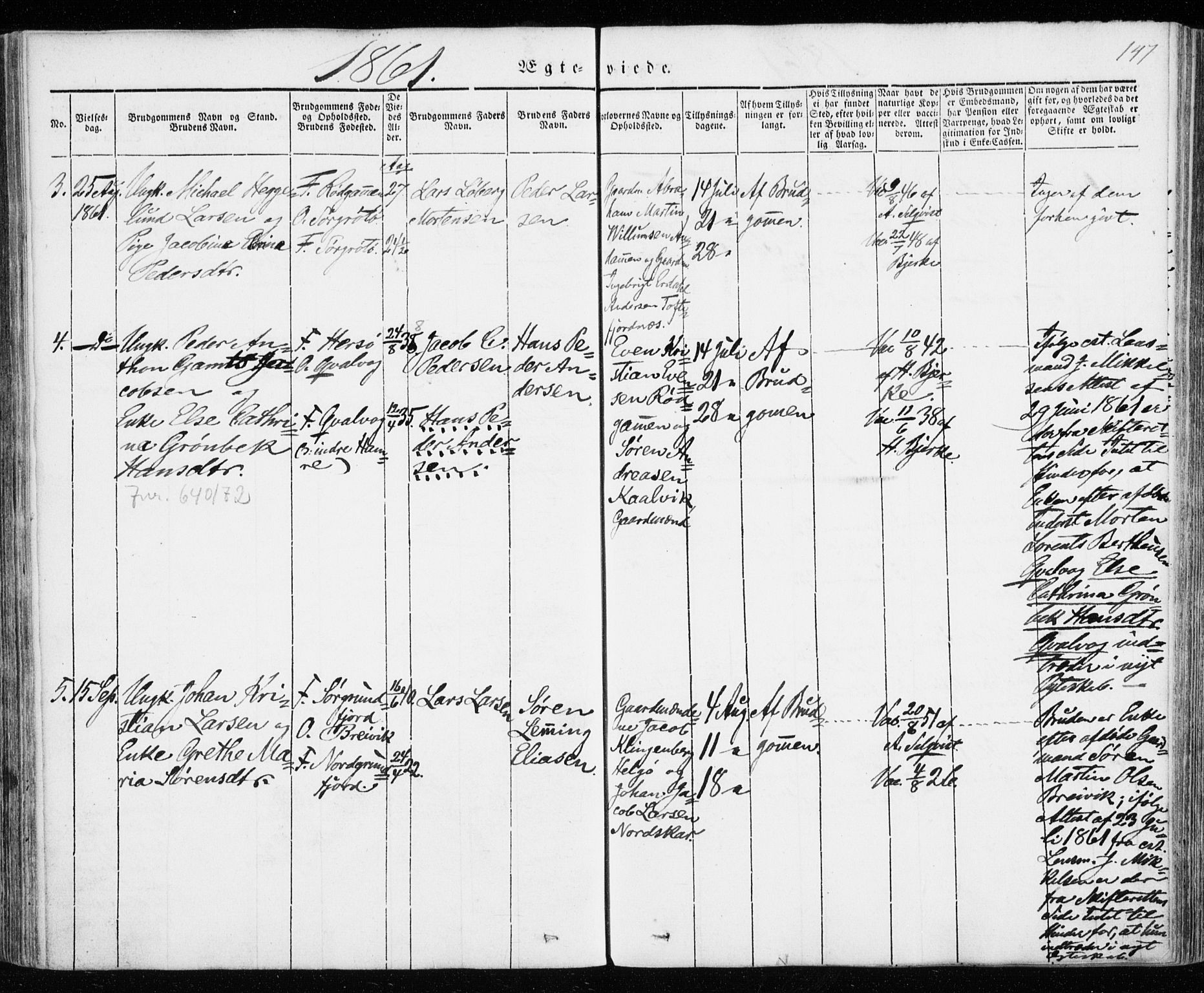 Karlsøy sokneprestembete, AV/SATØ-S-1299/H/Ha/Haa/L0009kirke: Ministerialbok nr. 9, 1838-1867, s. 147