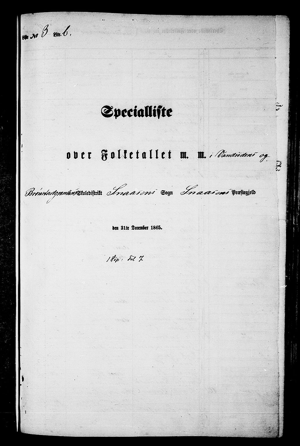 RA, Folketelling 1865 for 1736P Snåsa prestegjeld, 1865, s. 67