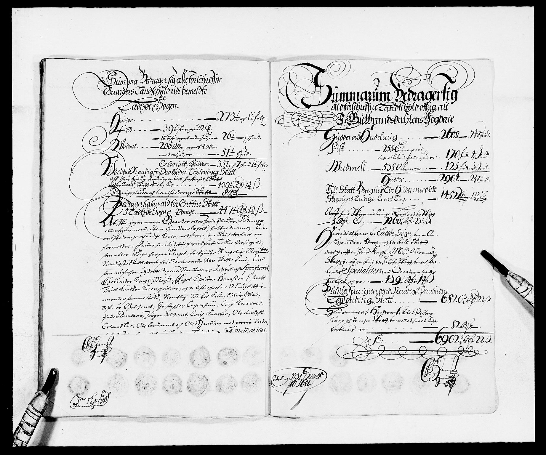 Rentekammeret inntil 1814, Reviderte regnskaper, Fogderegnskap, AV/RA-EA-4092/R17/L1156: Fogderegnskap Gudbrandsdal, 1681, s. 39