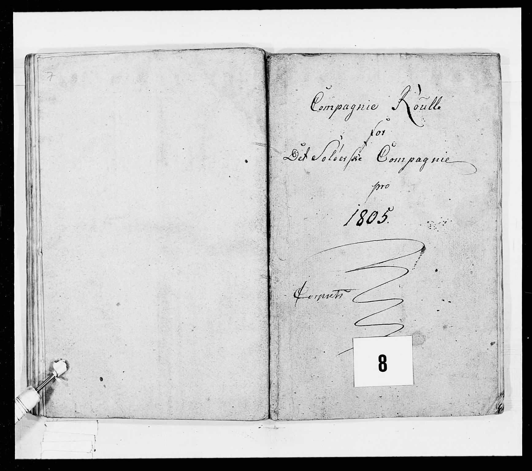 Generalitets- og kommissariatskollegiet, Det kongelige norske kommissariatskollegium, RA/EA-5420/E/Eh/L0023: Norske jegerkorps, 1805, s. 334