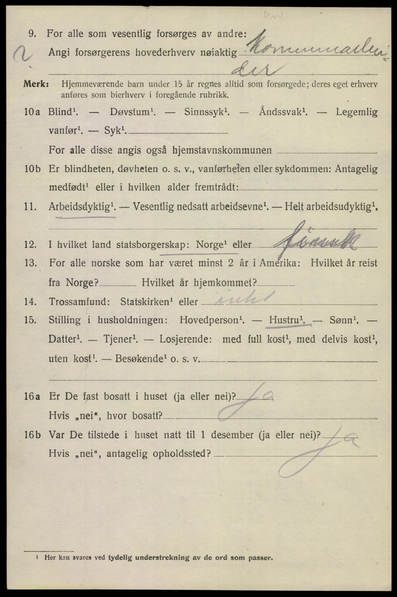 SAKO, Folketelling 1920 for 0801 Kragerø kjøpstad, 1920, s. 7330