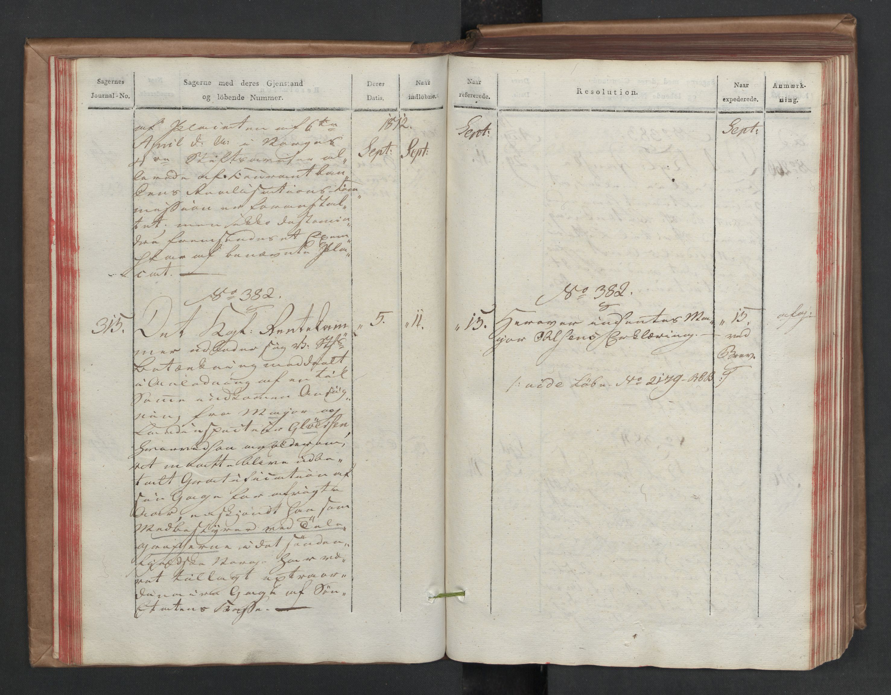 Stattholderembetet 1810-1814, 2. kontor (Kontor B), AV/RA-EA-5432/Aa/L0002: Kollegial referatprotokoll,  j.nr. 284-511,  l.nr. 328-639, 1812-1813, s. 40