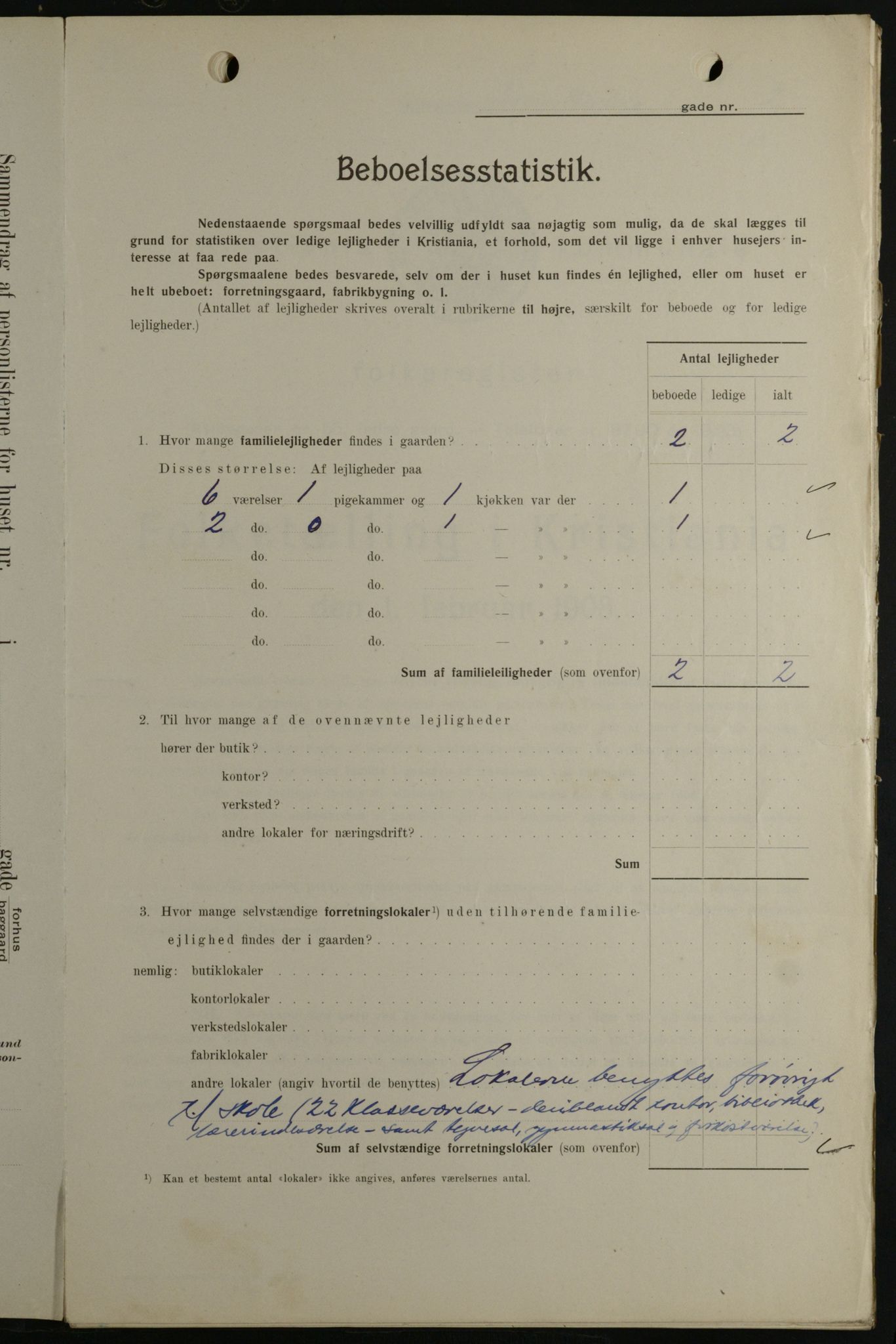 OBA, Kommunal folketelling 1.2.1908 for Kristiania kjøpstad, 1908, s. 52660