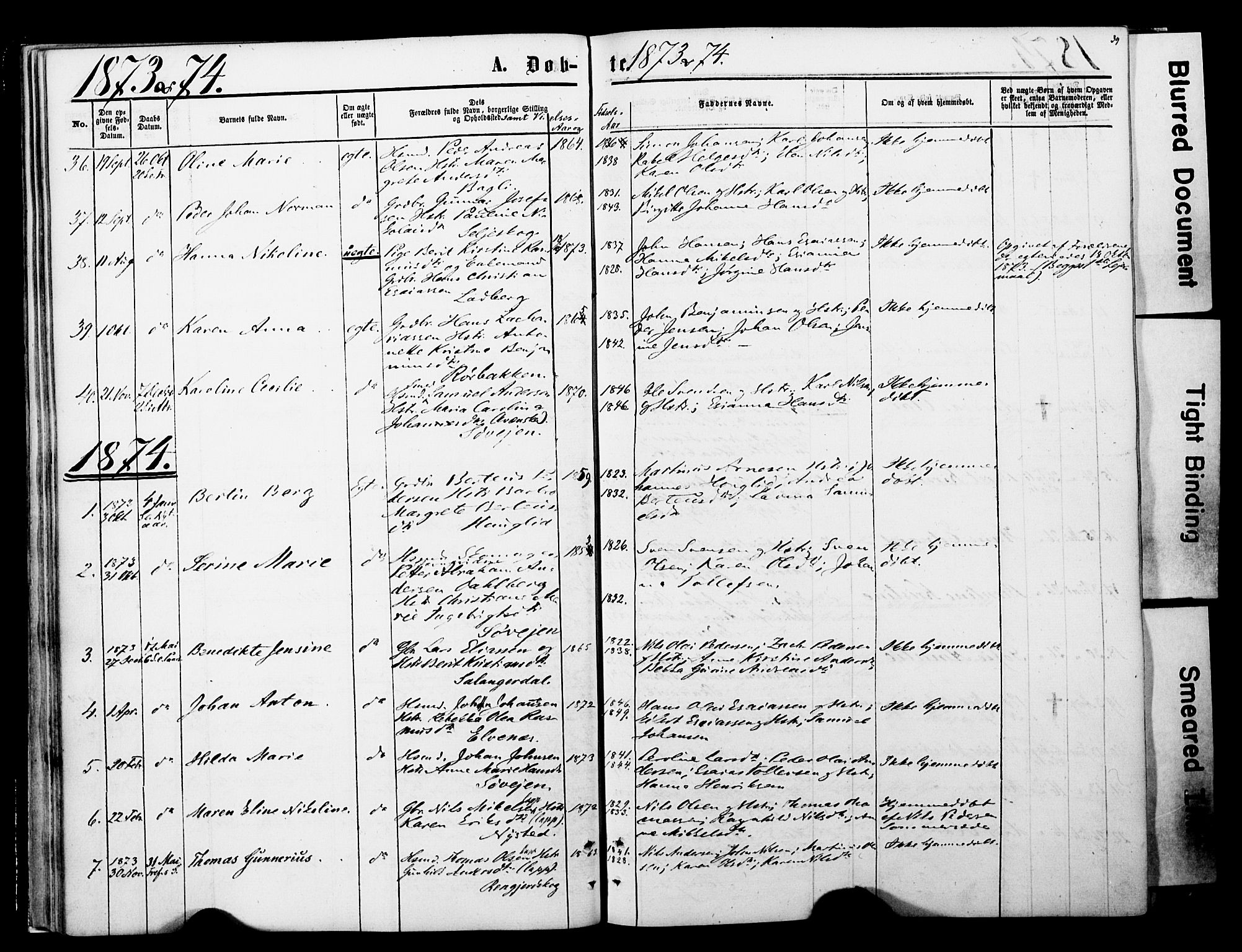 Ibestad sokneprestembete, AV/SATØ-S-0077/H/Ha/Haa/L0013kirke: Ministerialbok nr. 13, 1865-1879, s. 39