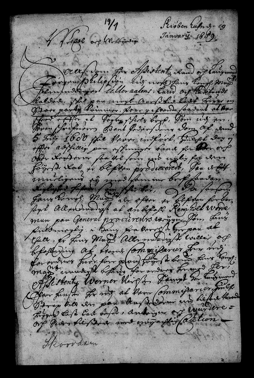 Stattholderembetet 1572-1771, RA/EA-2870/Af/L0002: Avskrifter av vedlegg til originale supplikker, nummerert i samsvar med supplikkbøkene, 1687-1689, s. 374