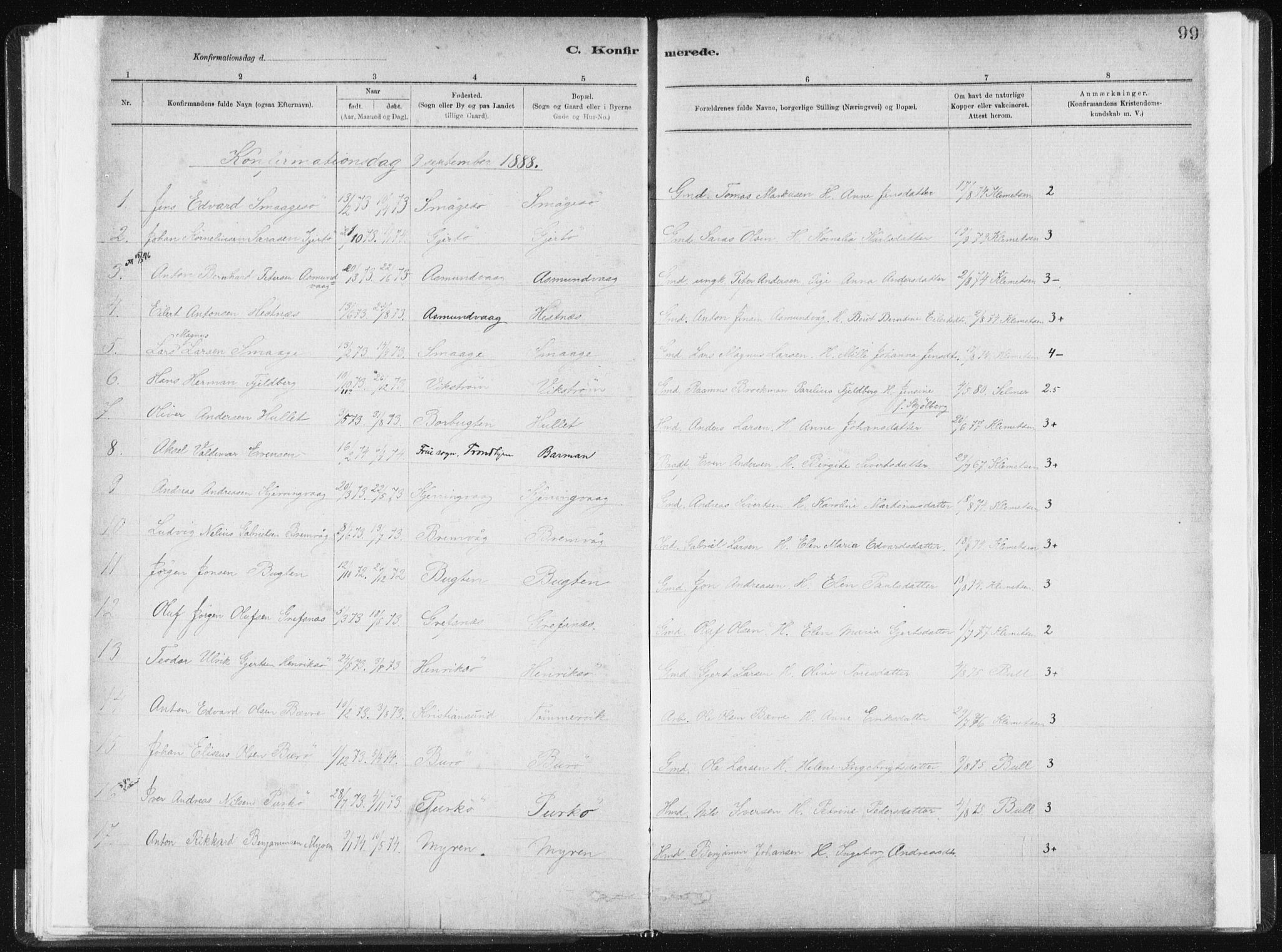 Ministerialprotokoller, klokkerbøker og fødselsregistre - Sør-Trøndelag, SAT/A-1456/634/L0533: Ministerialbok nr. 634A09, 1882-1901, s. 99