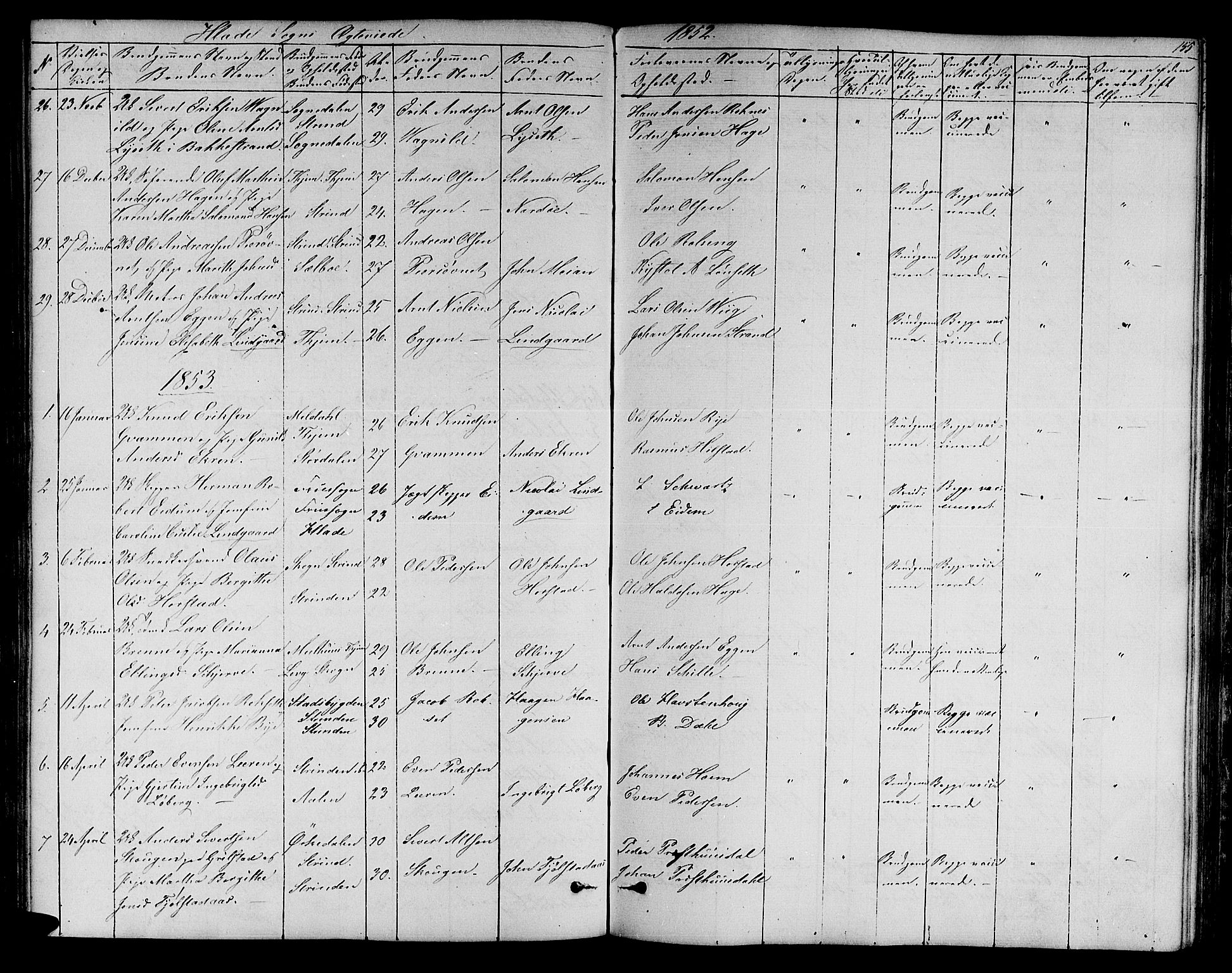 Ministerialprotokoller, klokkerbøker og fødselsregistre - Sør-Trøndelag, AV/SAT-A-1456/606/L0310: Klokkerbok nr. 606C06, 1850-1859, s. 155