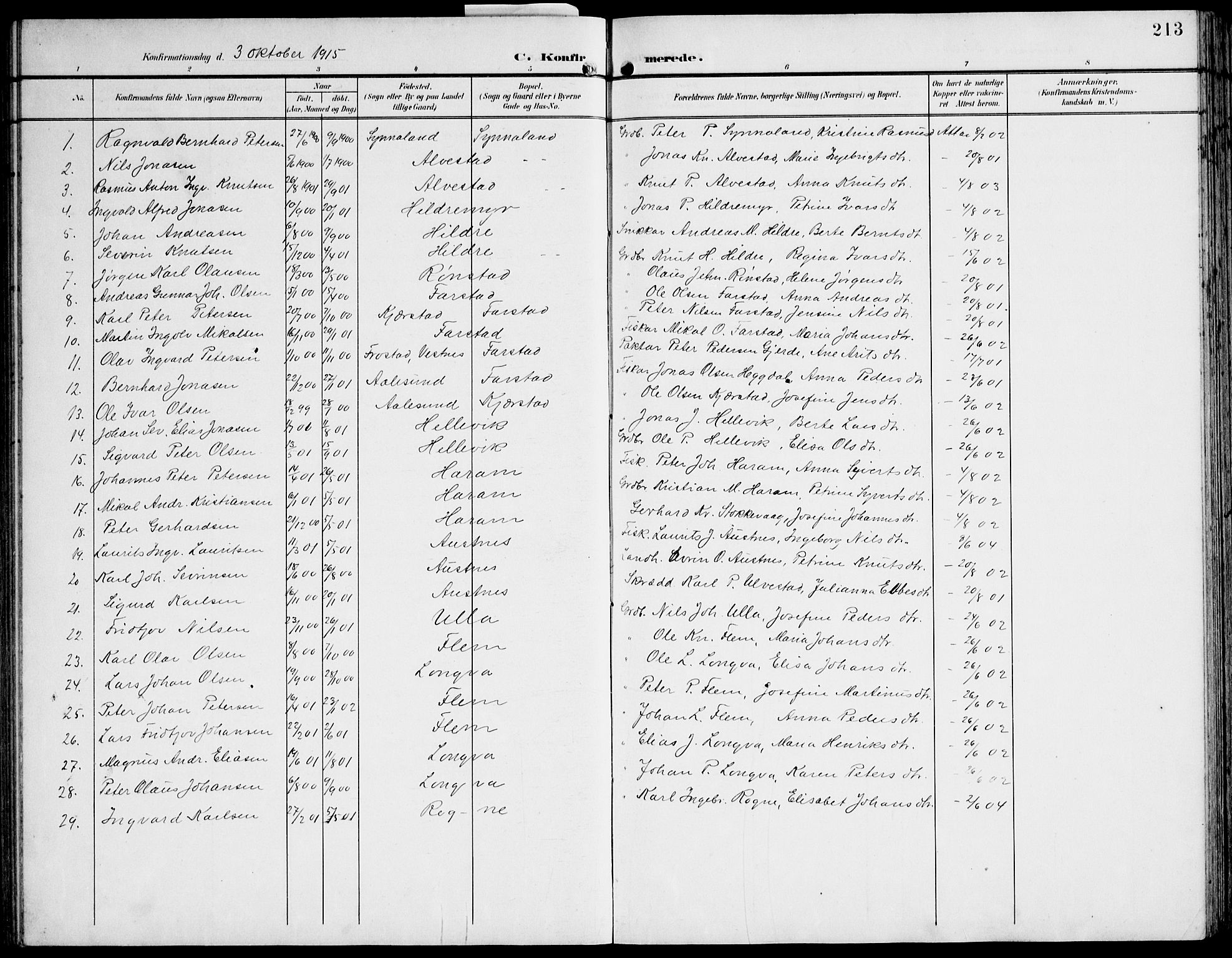 Ministerialprotokoller, klokkerbøker og fødselsregistre - Møre og Romsdal, AV/SAT-A-1454/536/L0511: Klokkerbok nr. 536C06, 1899-1944, s. 213