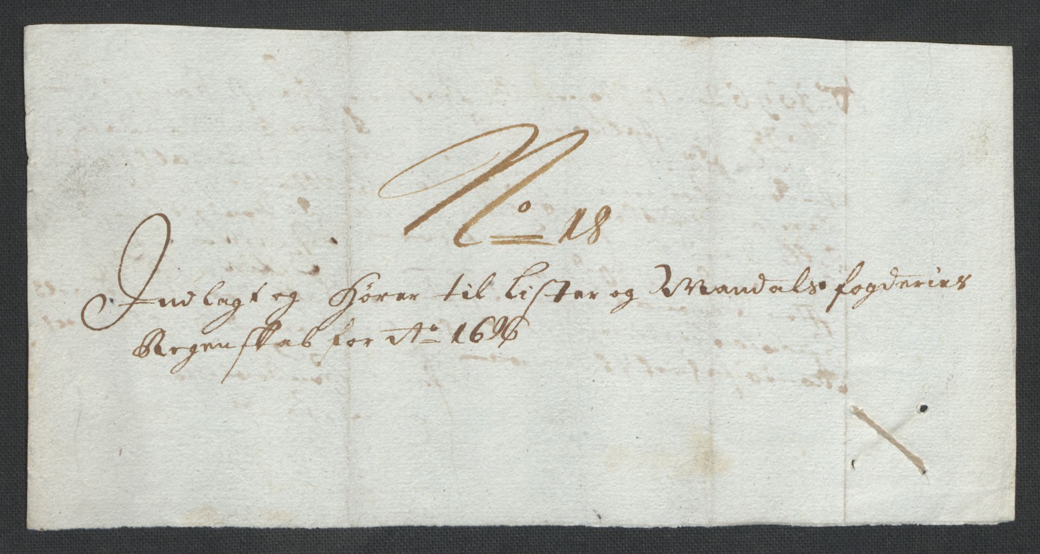 Rentekammeret inntil 1814, Reviderte regnskaper, Fogderegnskap, AV/RA-EA-4092/R43/L2546: Fogderegnskap Lista og Mandal, 1696-1697, s. 100