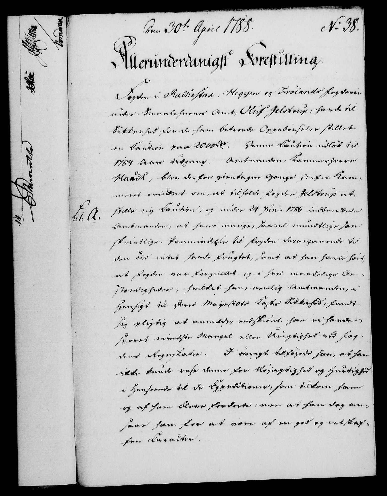 Rentekammeret, Kammerkanselliet, AV/RA-EA-3111/G/Gf/Gfa/L0070: Norsk relasjons- og resolusjonsprotokoll (merket RK 52.70), 1788, s. 210