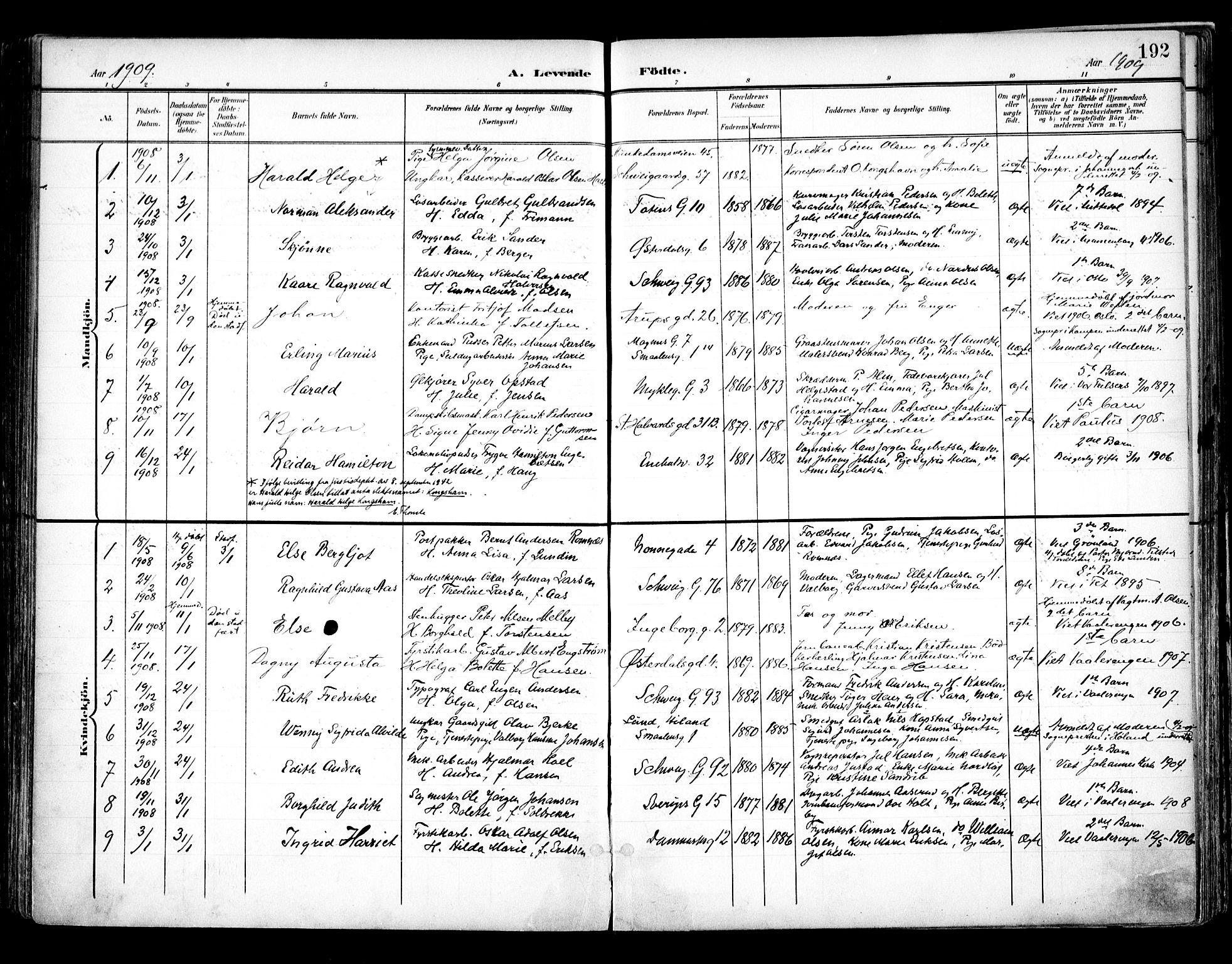 Vålerengen prestekontor Kirkebøker, AV/SAO-A-10878/F/Fa/L0001: Ministerialbok nr. 1, 1899-1915, s. 192