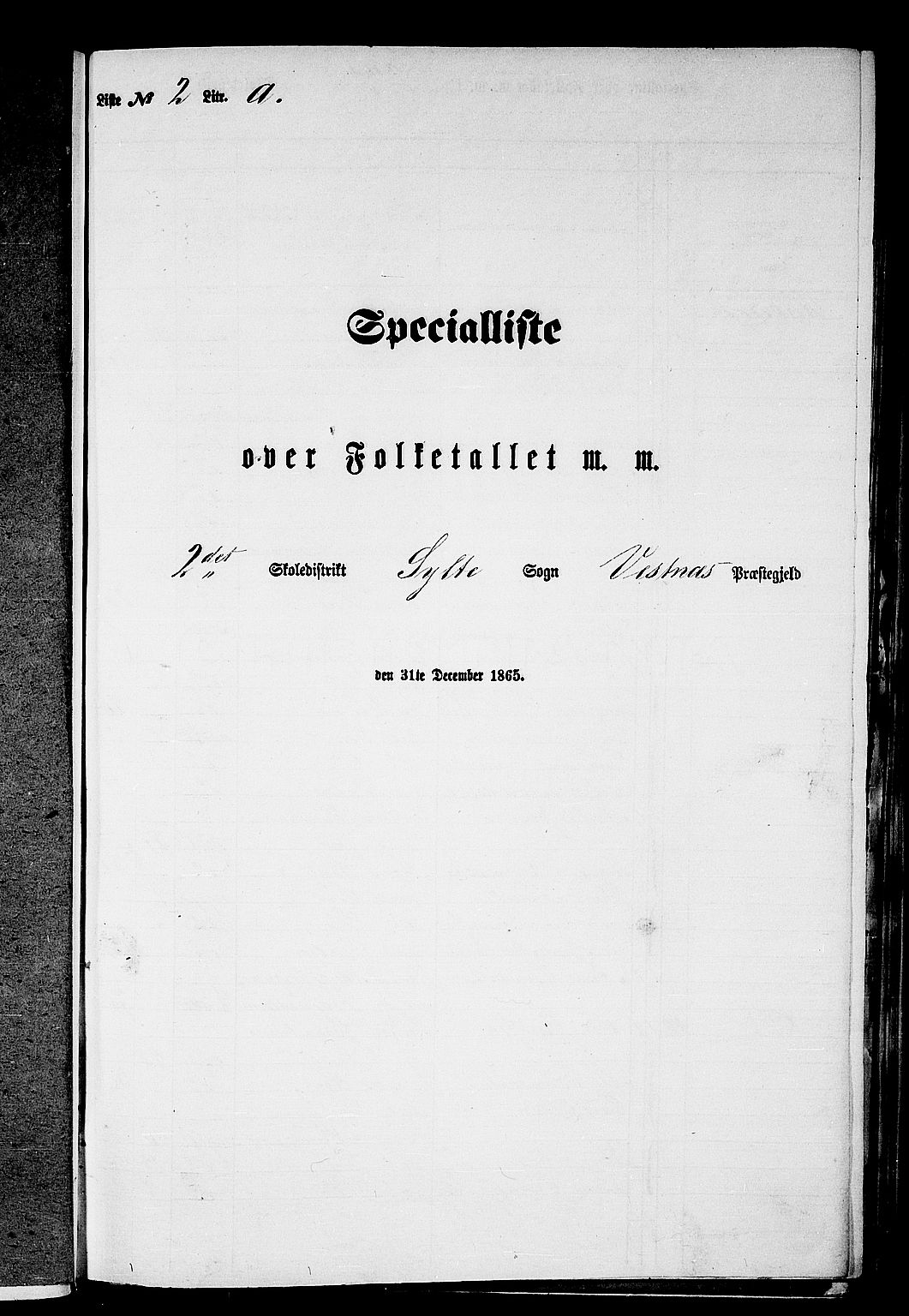 RA, Folketelling 1865 for 1535P Vestnes prestegjeld, 1865, s. 33
