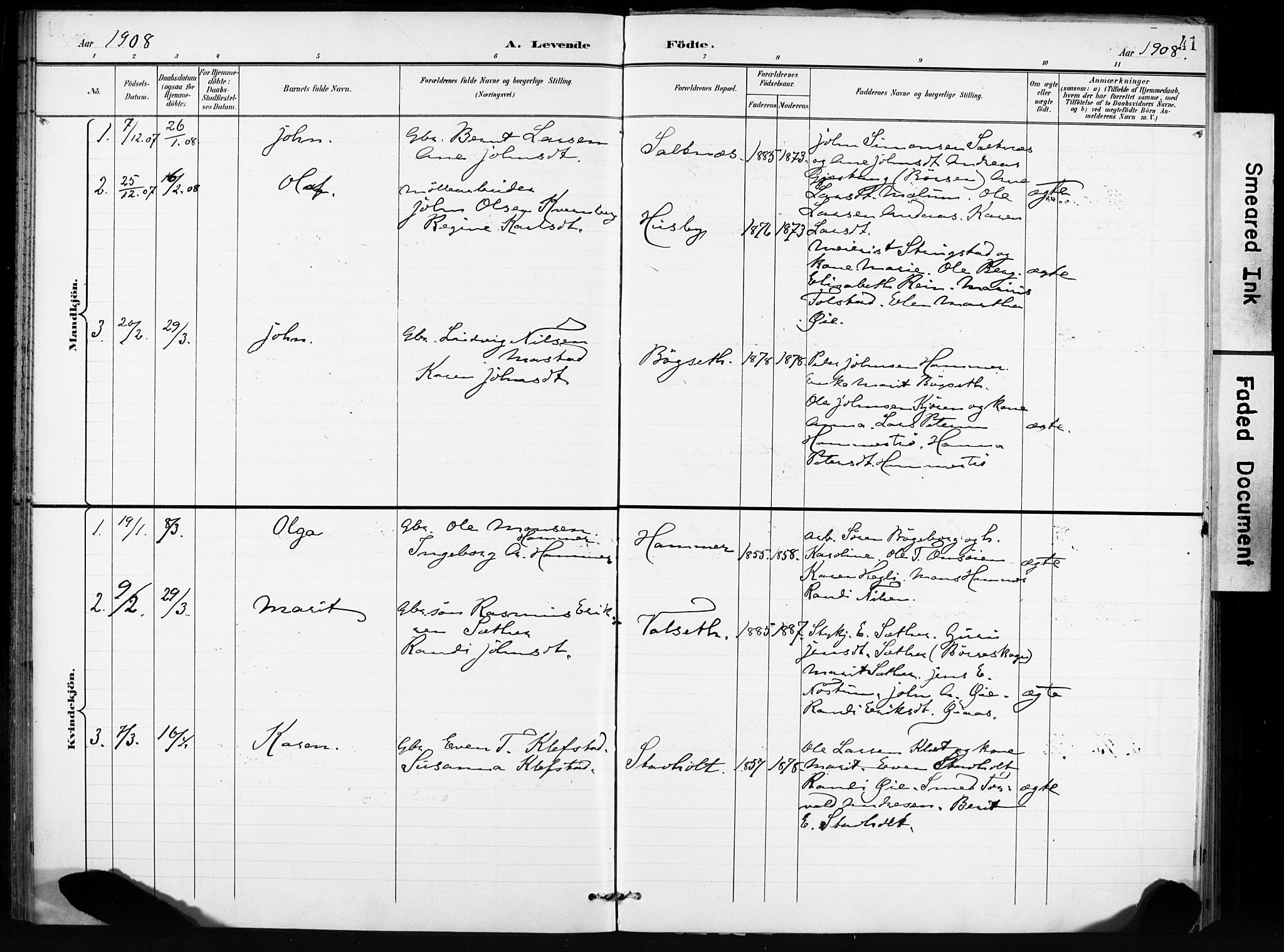 Ministerialprotokoller, klokkerbøker og fødselsregistre - Sør-Trøndelag, AV/SAT-A-1456/666/L0787: Ministerialbok nr. 666A05, 1895-1908, s. 41