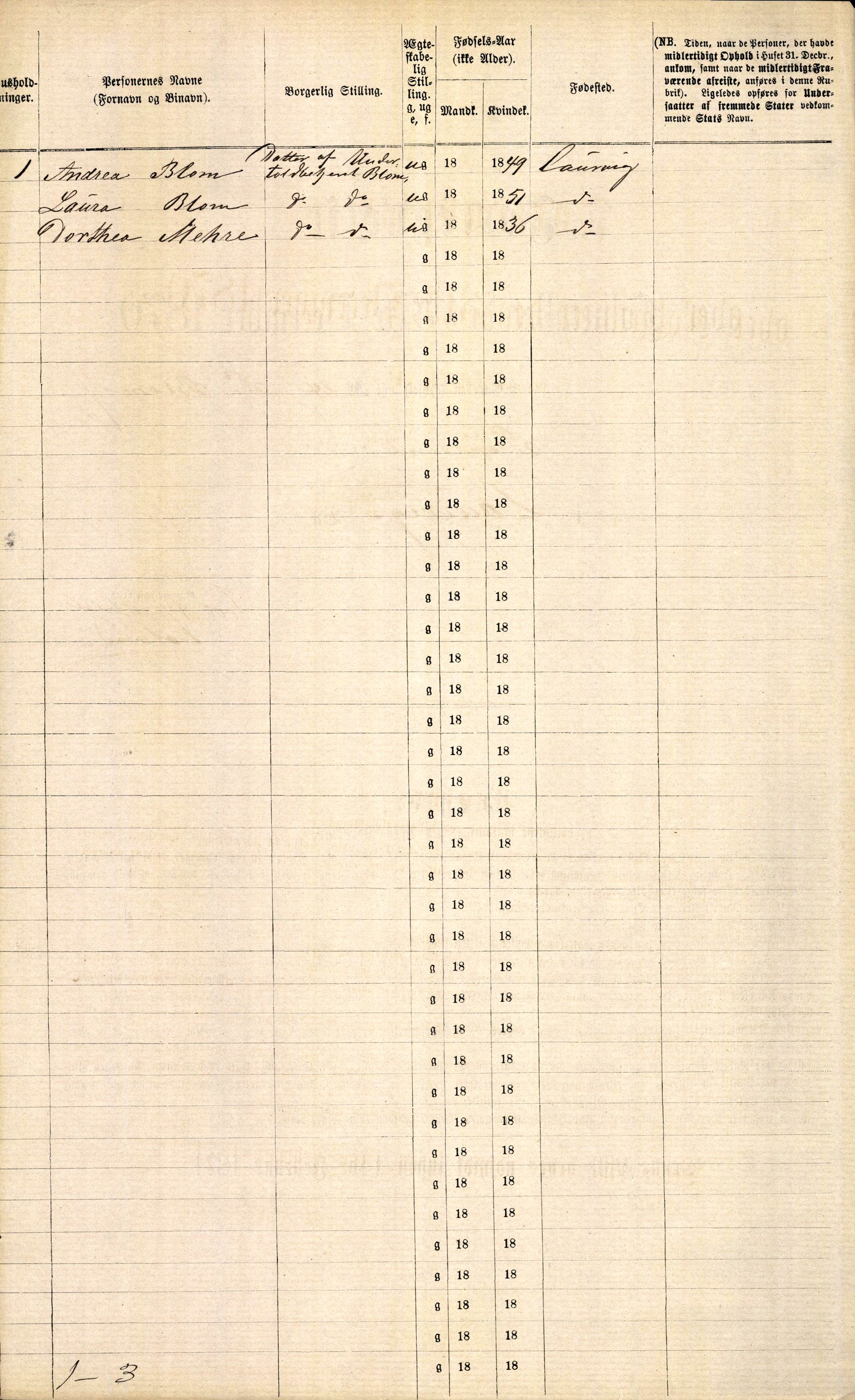 RA, Folketelling 1870 for 0707 Larvik kjøpstad, 1870, s. 178