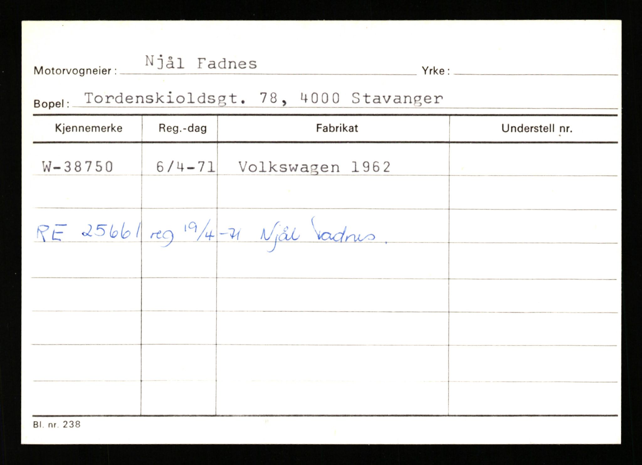 Stavanger trafikkstasjon, SAST/A-101942/0/G/L0006: Registreringsnummer: 34250 - 49007, 1930-1971, s. 1199