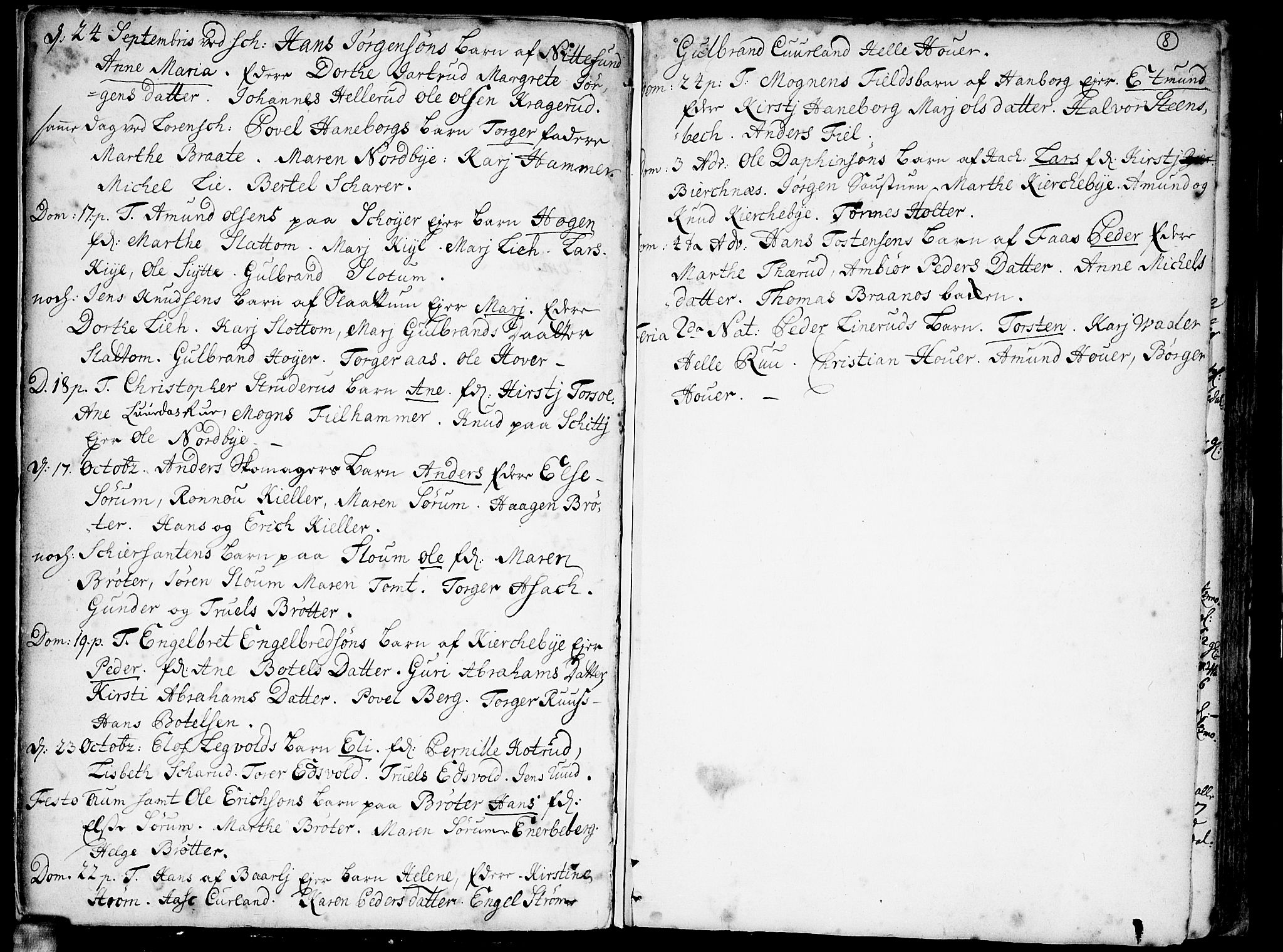 Skedsmo prestekontor Kirkebøker, AV/SAO-A-10033a/F/Fa/L0002: Ministerialbok nr. I 2, 1715-1727, s. 8